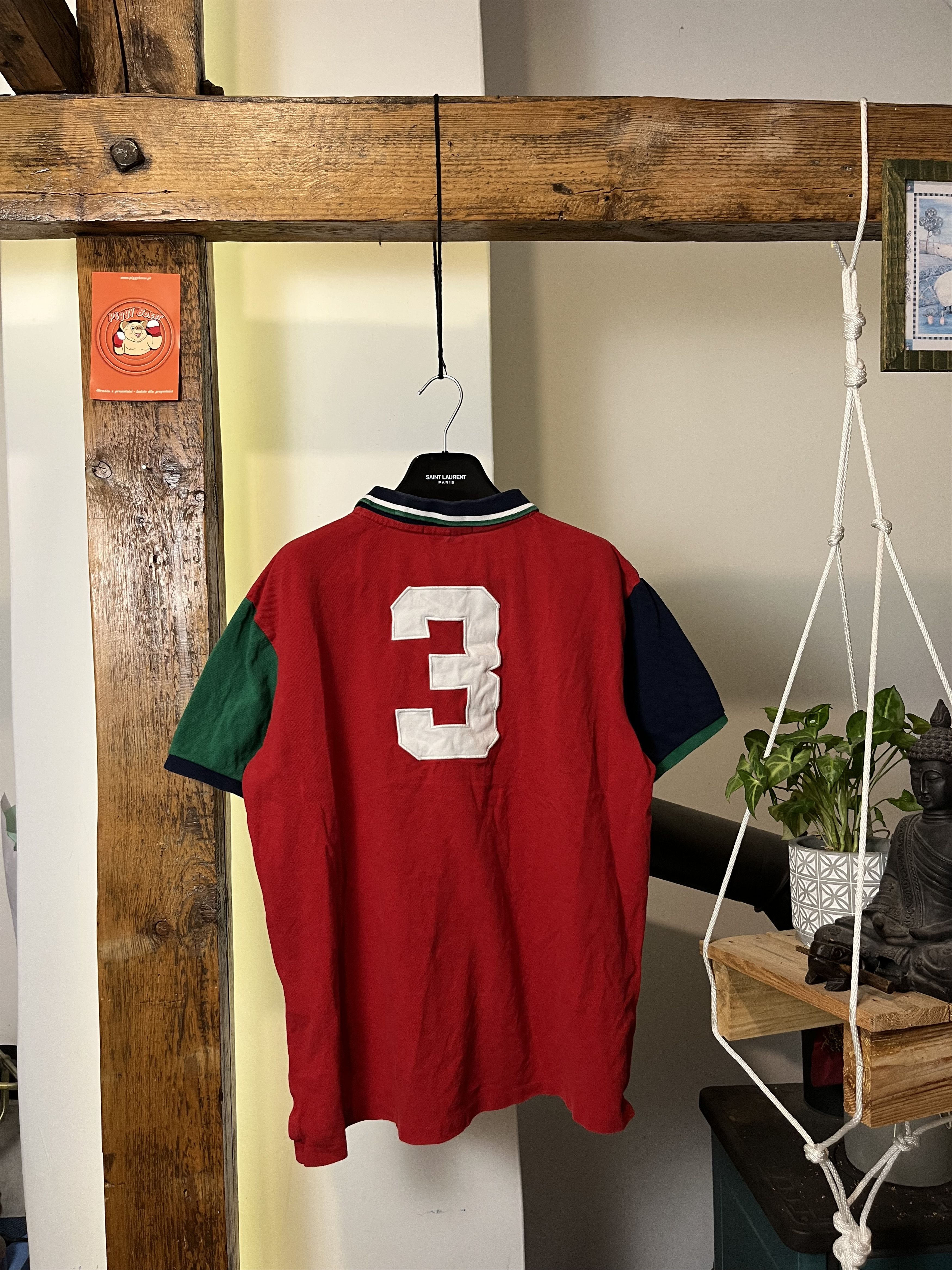 Polo Ralph Lauren × Ralph Lauren × Vintage Polo Ralph Lauren Rugby Polo Tee Size US XL / EU 56 / 4 - 2 Thumbnail