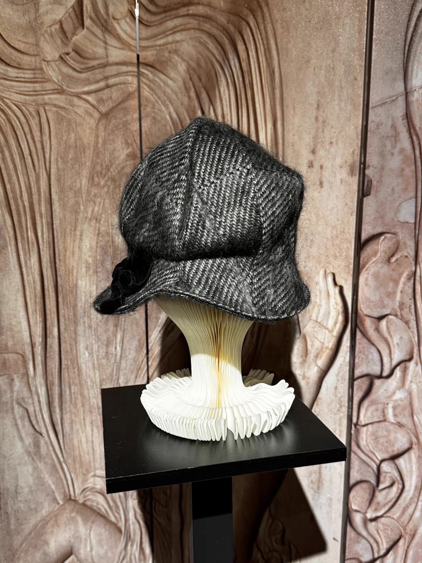 CA4LA Vintage Ca4la Houndstooth Wool Beret Size ONE SIZE - 6 Thumbnail