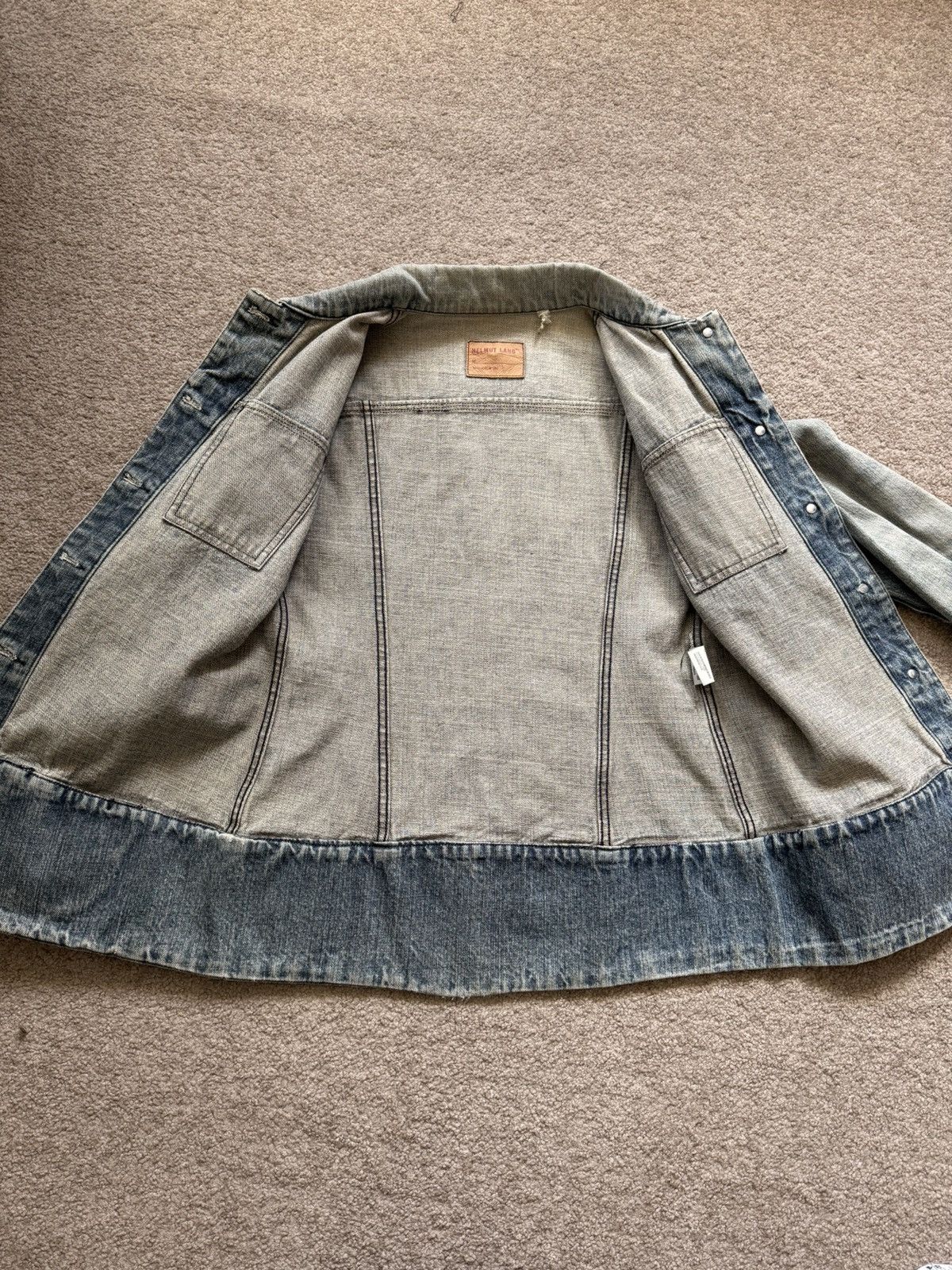 Helmut Lang Helmut Lang Archive 1998 Red Label Denim Jacket Italy Size S / US 4 / IT 40 - 8 Thumbnail