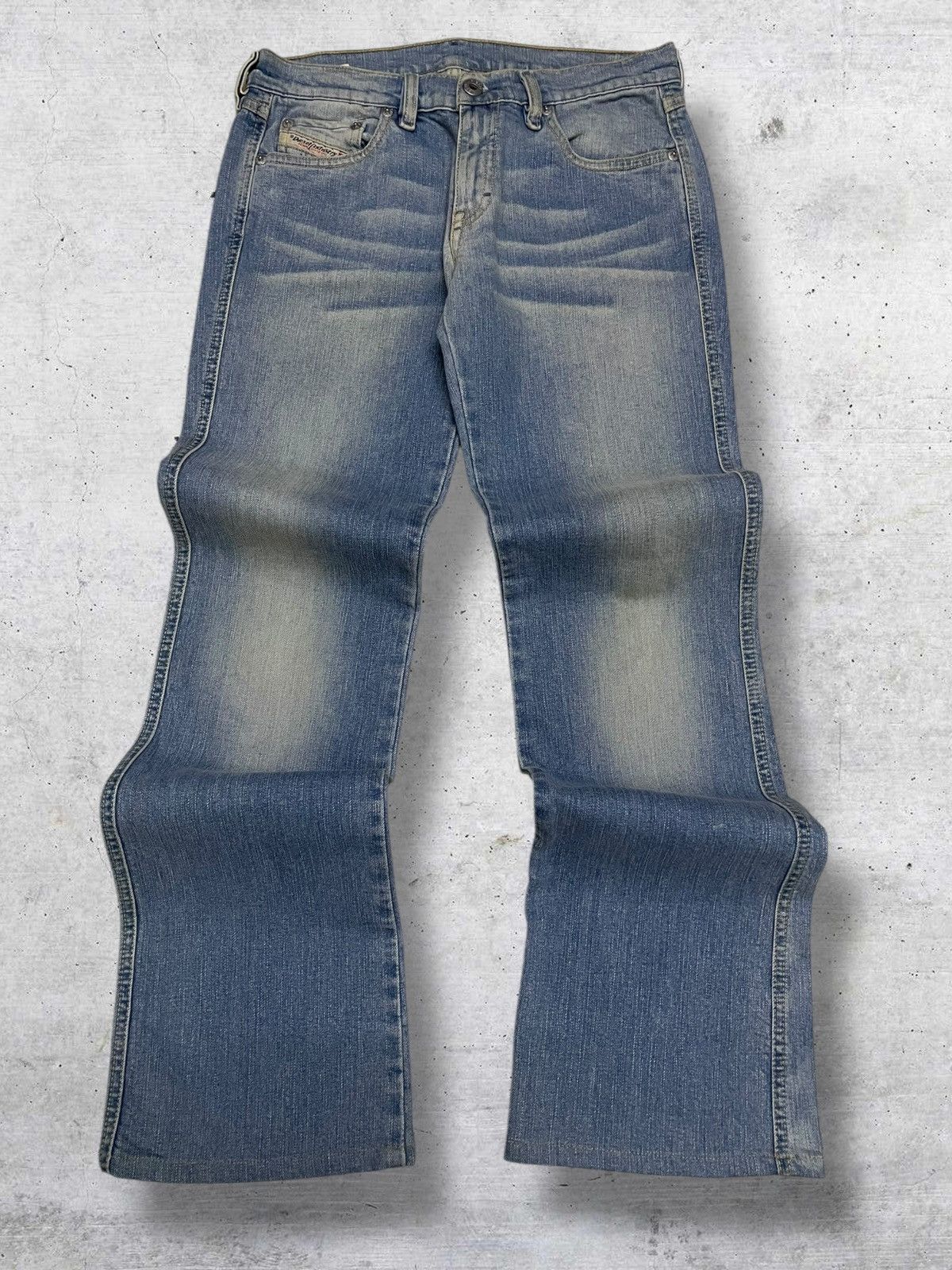 Diesel VINTAGE DIESEL INDUSTRY DESIGNER 90S BLUEWASHED FLARE DENIM Size US 28 / EU 44 - 1 Thumbnail