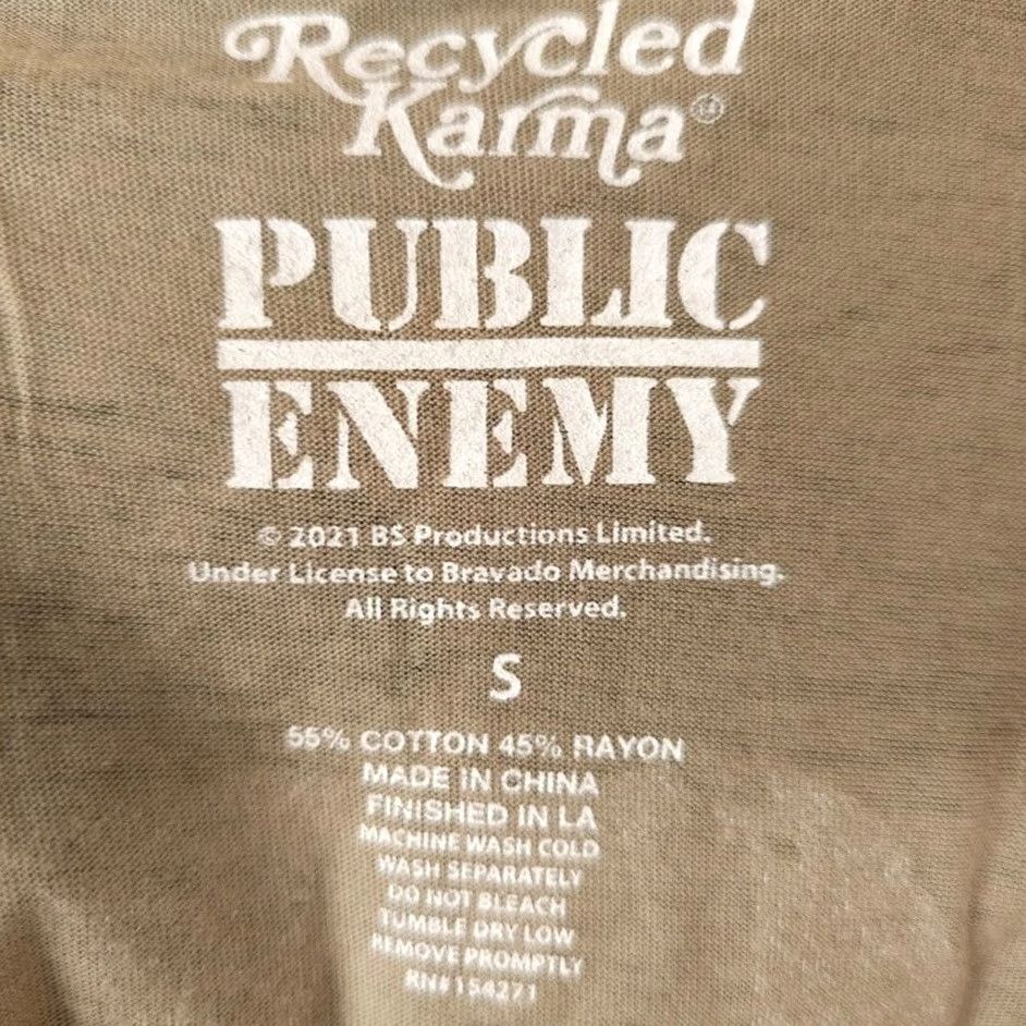 Pinko VINTAGE Public Enemy Shirt Womens Small Green Pink Fight The Power Camouflage Size S / US 4 / IT 40 - 6 Thumbnail