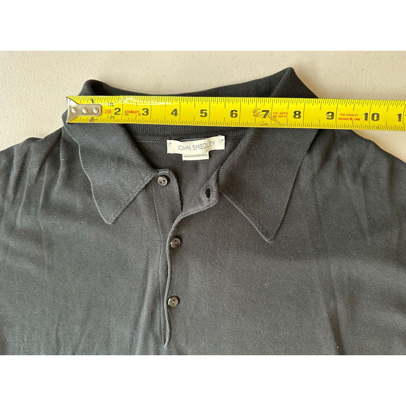 John Smedley Knitted Polo Shirt Sea Island Cotton Mens XXL