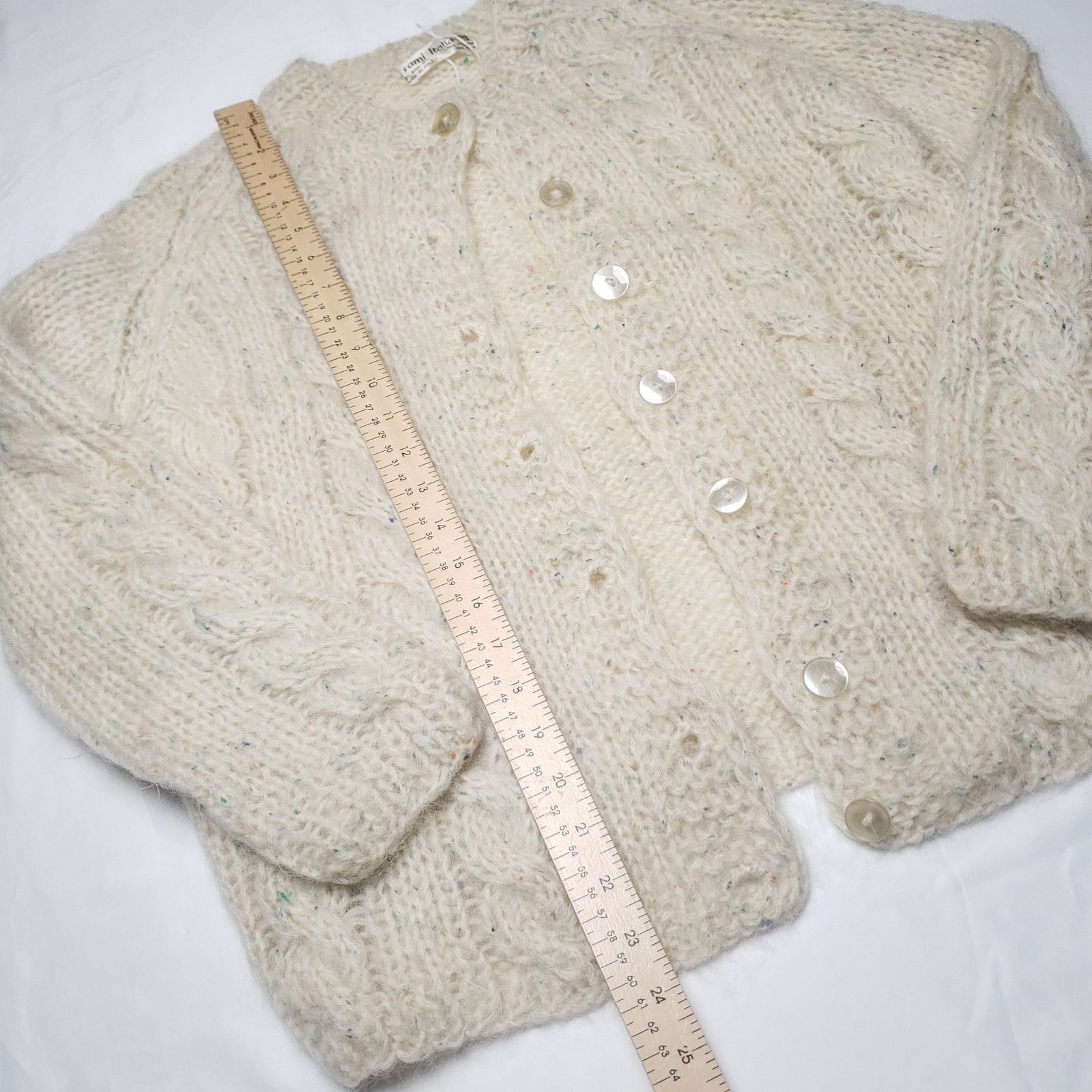 Vintage Vtg 60s Mohair Wool Knit Cardigan Sweater Made in Italy 40 Size M / US 6-8 / IT 42-44 - 6 Thumbnail