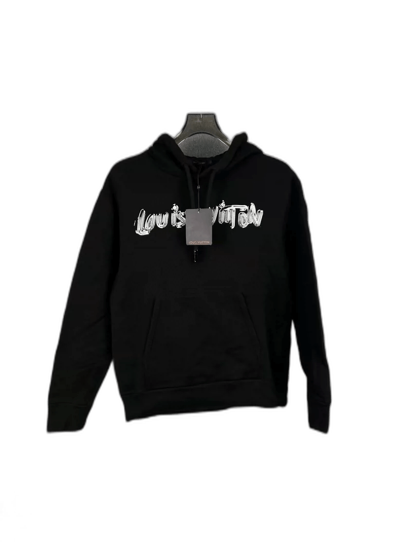 Louis Vuitton Louis Vuitton Black Graffiti Hoodie Sweatshirt-yf Size US M / EU 48-50 / 2 - 1 Thumbnail