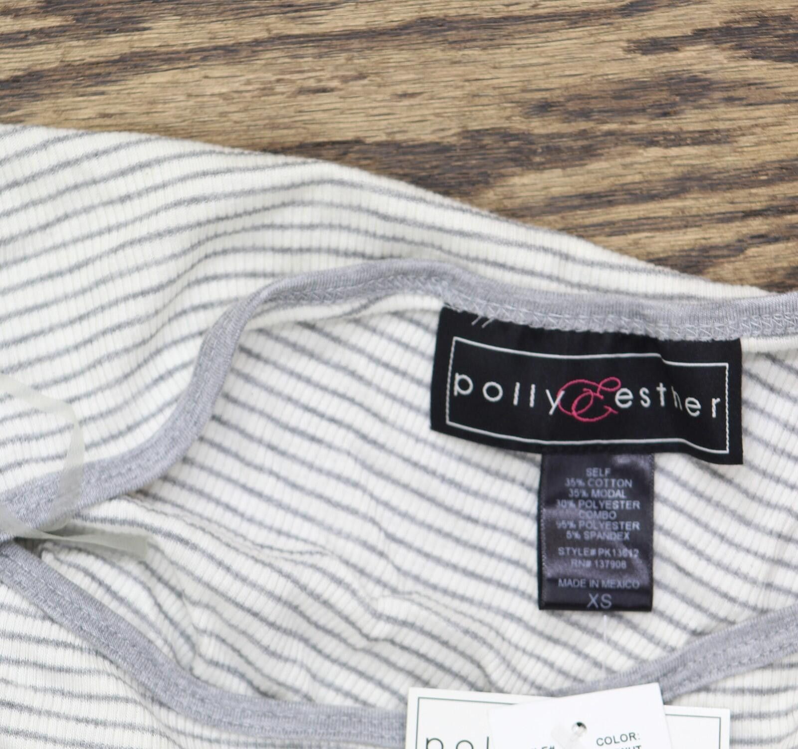 Other Nwt Polly & Esther Scoop-neck Skimmer T-shirt Gray Multi Xs Size XS / US 0-2 / IT 36-38 - 4 Thumbnail