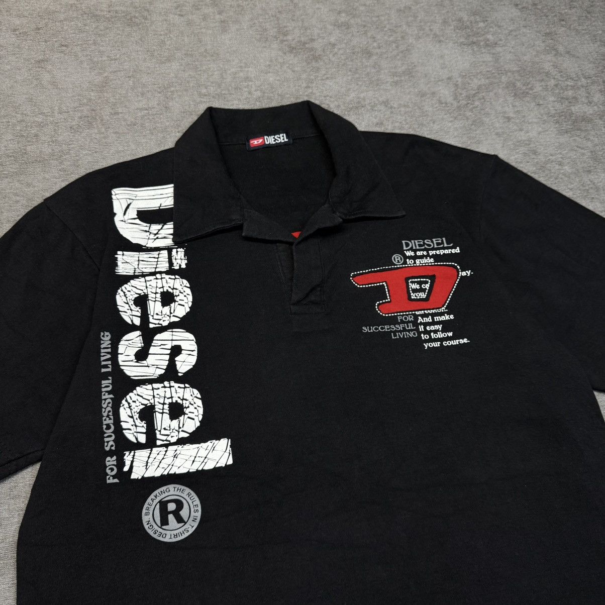 Diesel Vintage Y2K Diesel For Successful Living polos t-shirt Size US L / EU 52-54 / 3 - 3 Thumbnail