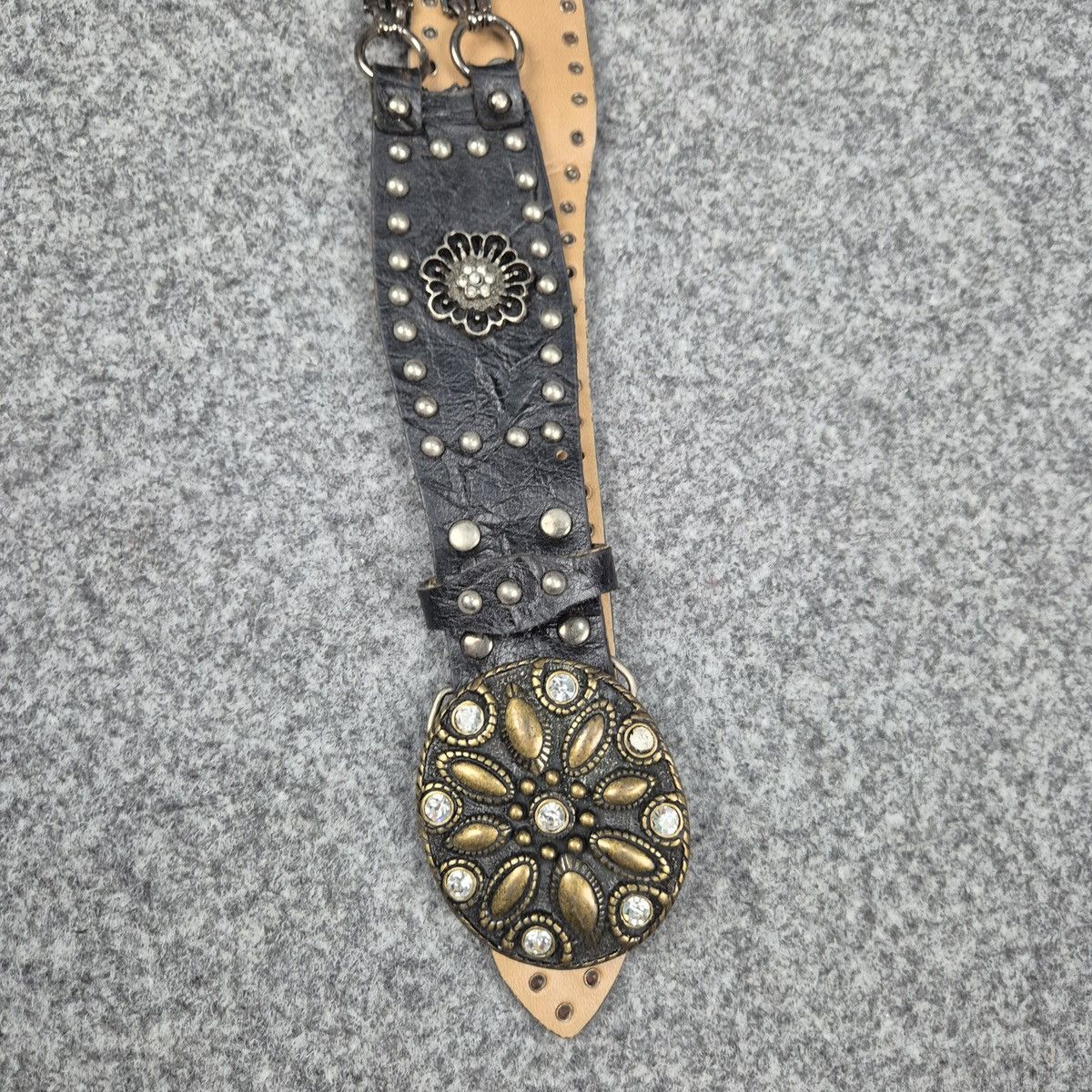 Japanese Brand Y2K Studded leather belts Size ONE SIZE - 2 Thumbnail