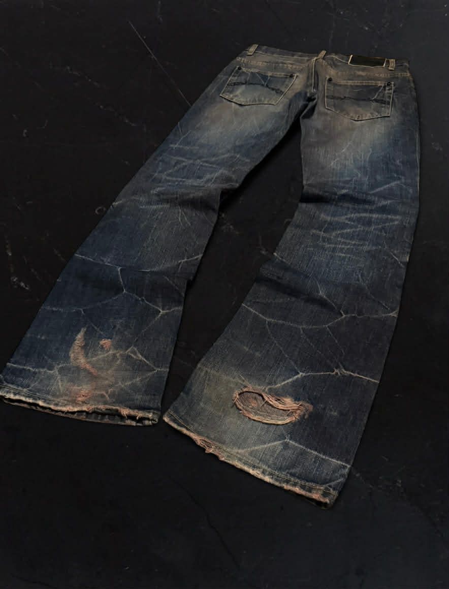 Japanese Brand Midas9 Blood wash denim Size US 31 - 6 Thumbnail