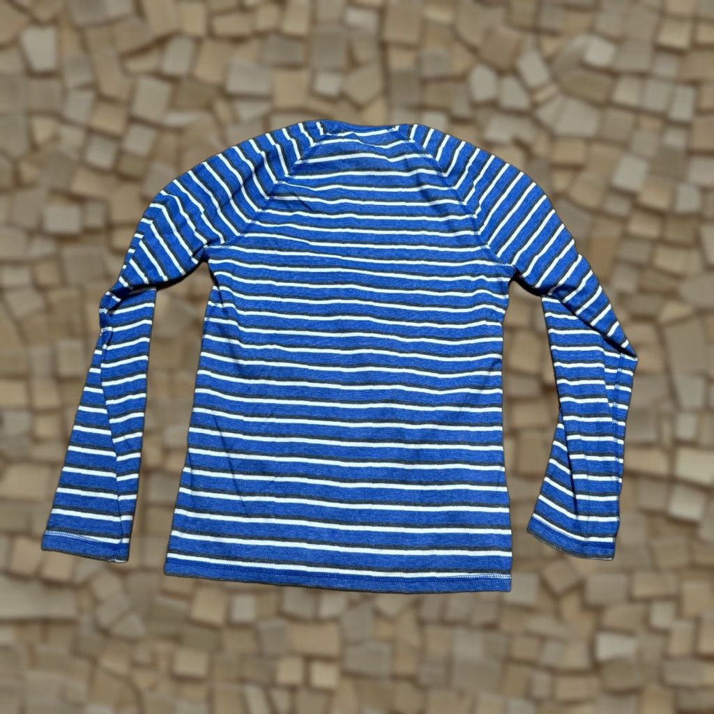 Vintage American Rag Shirt Men's M Blue Striped Long Sleeve Shirt Size US M / EU 48-50 / 2 - 1 Thumbnail