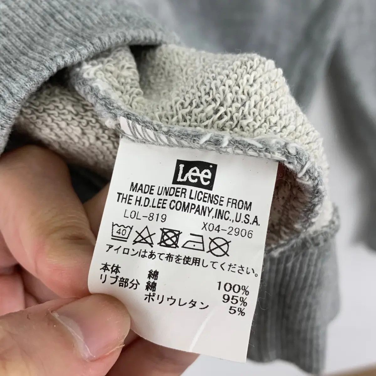 Lee Vintage LEE USA SANFORIZED Fabric Union Made Sweatshirt Size L / US 10 / IT 46 - 6 Thumbnail