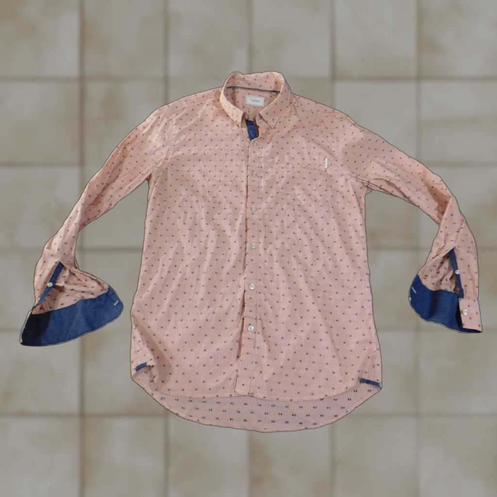 Vintage 7 diamonds Mens Shirt Small Orange Geometric Striped City Button Up Casual Size US S / EU 44-46 / 1 - 1 Thumbnail