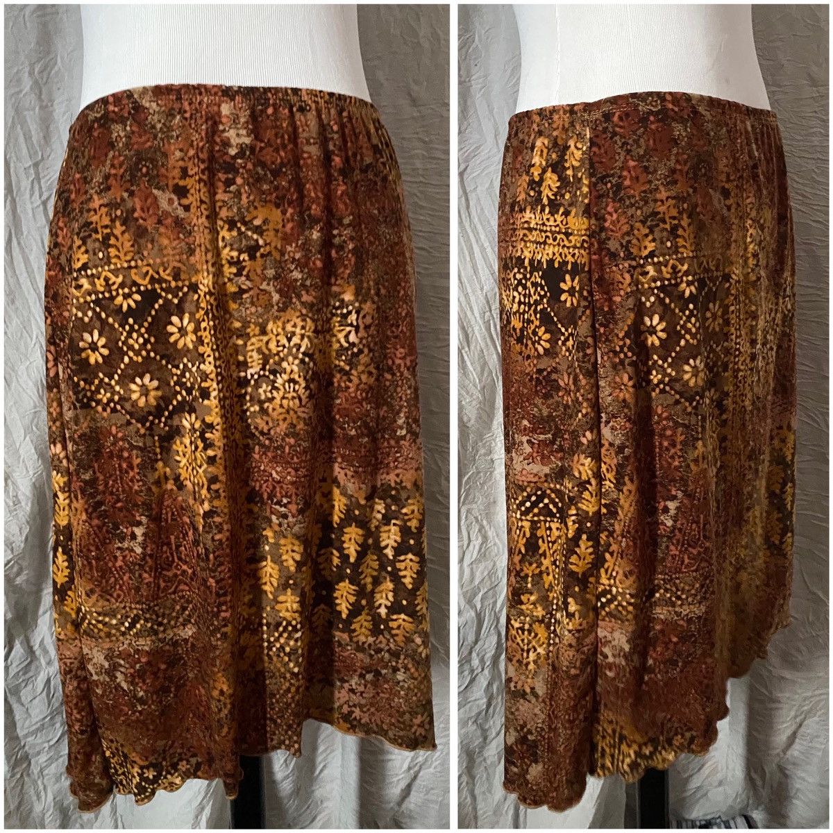 Vintage Obe, VTG, Multi-Pattern, Asymmetrical, Midi Skirt Size 30" / US 8 / IT 44 - 6 Thumbnail