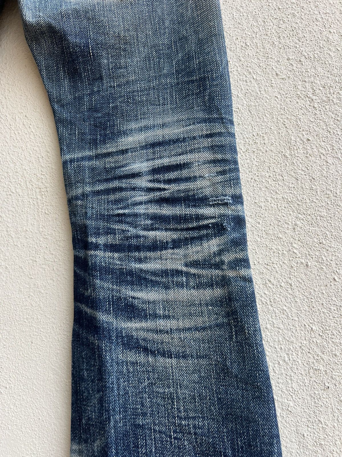 Freewheelers Trashed West Ride Japan Thick Denim Bootcut Jeans Size US 28 / EU 44 - 21 Thumbnail