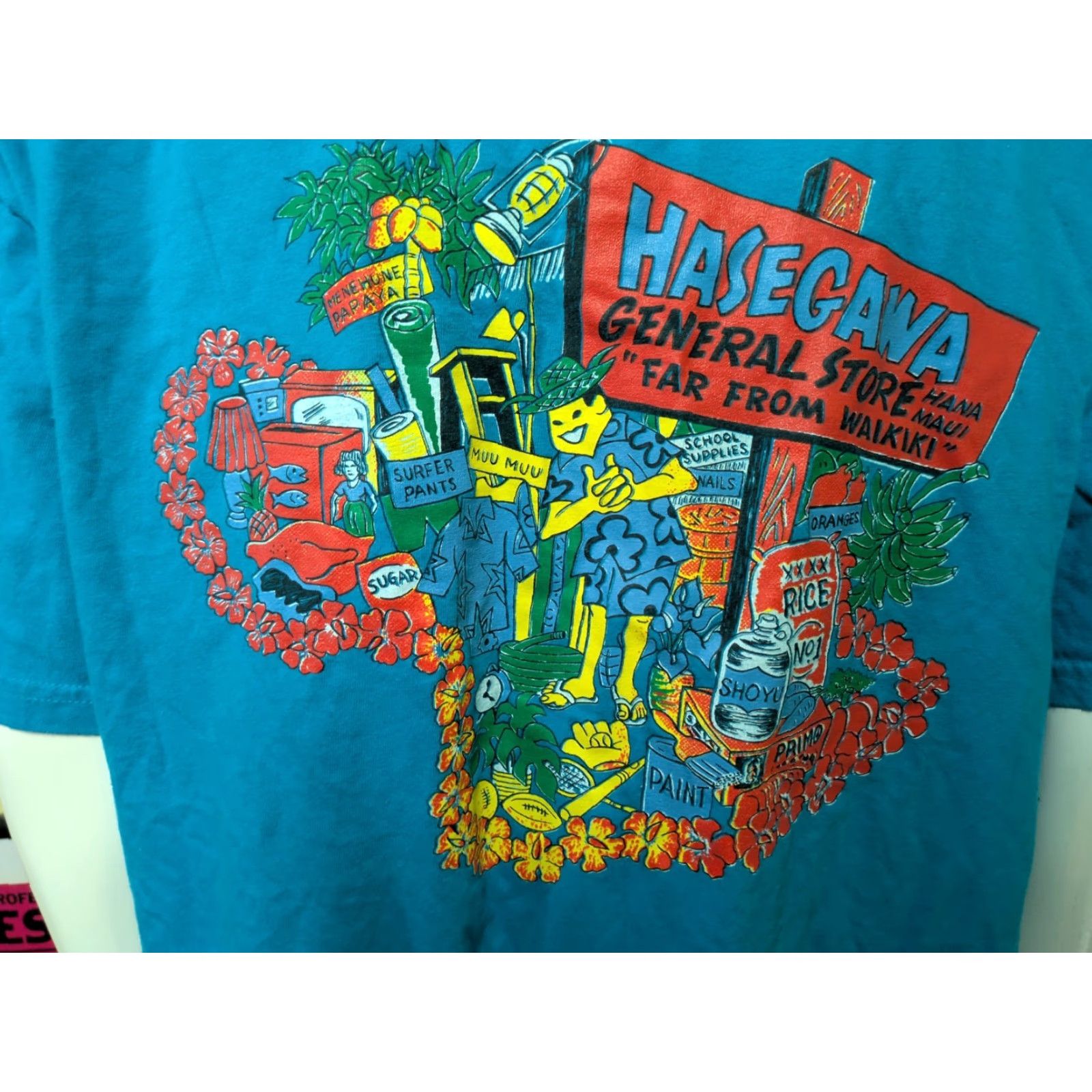 Hanes Hanes T-Shirt Hasegawa General Store Hana Maui Hawaii 2XL Blue Crew Neck Short Sleeve Cotton Men Hawaiian Shirt Men 2XL Size US XXL / EU 58 / 5 - 4 Thumbnail