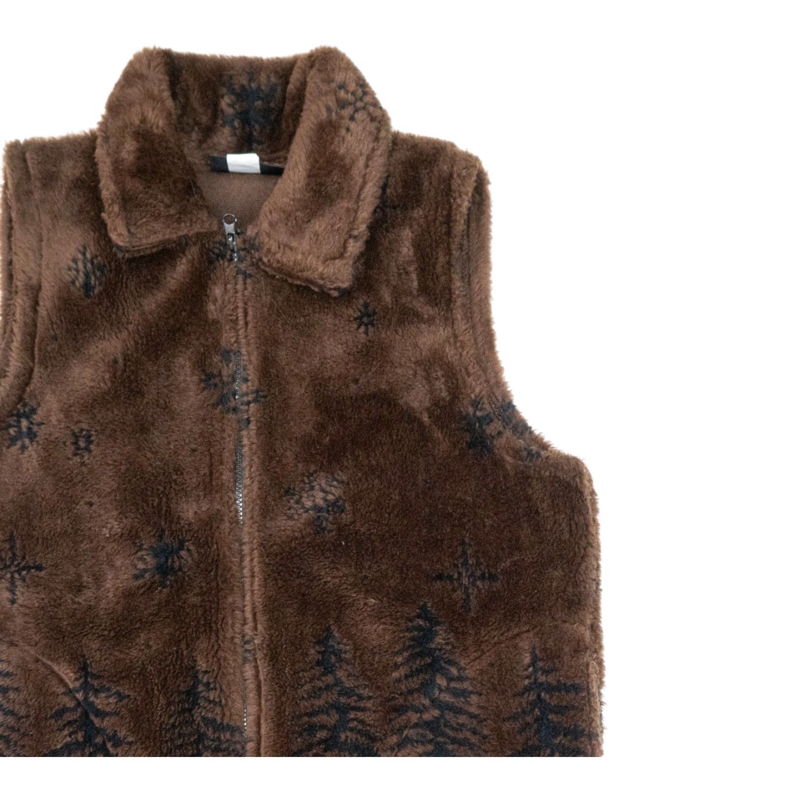 Vintage VINTAGE Canyon Vest Women's Sleeveless Fleece Sherpa Zip Brown 90s Nature USA Large Size L / US 10 / IT 46 - 4 Thumbnail