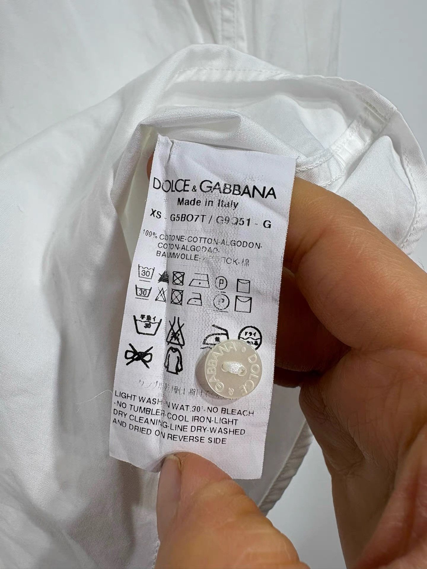 Dolce & Gabbana DG Men's Runway White Shirt K29 Size US S / EU 44-46 / 1 - 6 Thumbnail
