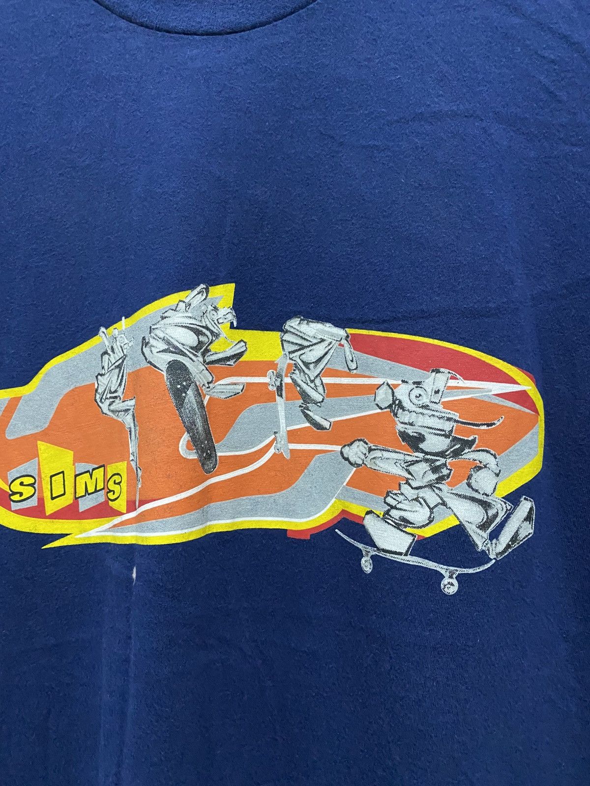 Vintage Vintage Sims Skateboard Art Graphic Design Tee Size US L / EU 52-54 / 3 - 3 Thumbnail
