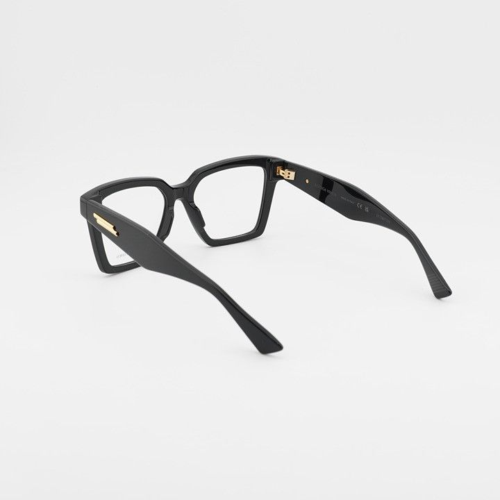 Bottega Veneta Bottega Veneta BV1458O 001 Eyeglasses Black 52mm Square Fram Size ONE SIZE - 4 Thumbnail