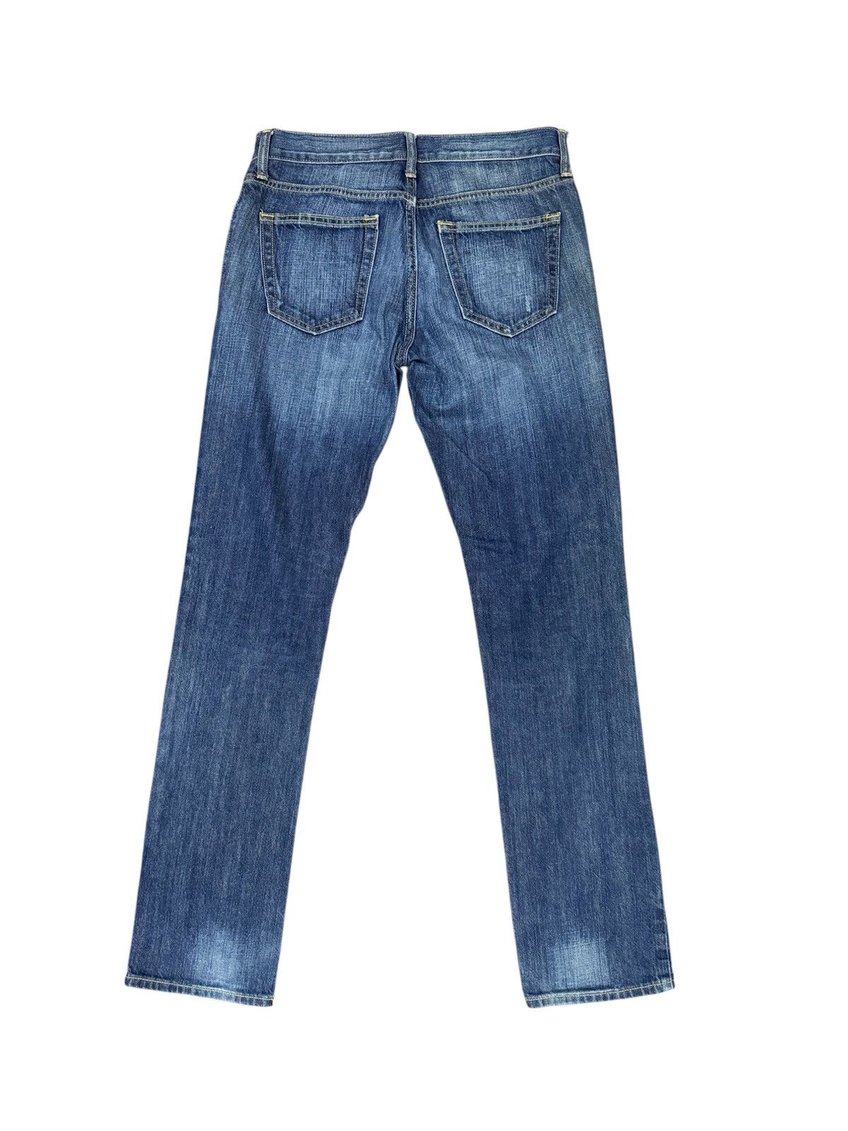 Old Navy Old Navy Slim Jean Dark Vintage Wash Distressed Jeans Size US 32 / EU 48 - 2 Thumbnail
