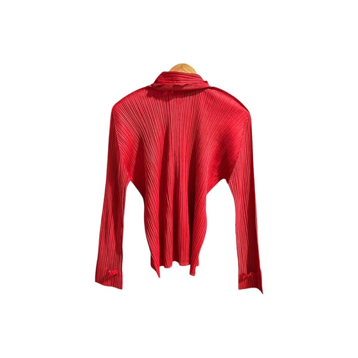 Issey Miyake × Japanese Brand × Pleats Please Issey Miyake 🔥Rare Issey Miyake Pleats Please Button Up Long Sleeve Shirt Size US M / EU 48-50 / 2 - 13 Thumbnail