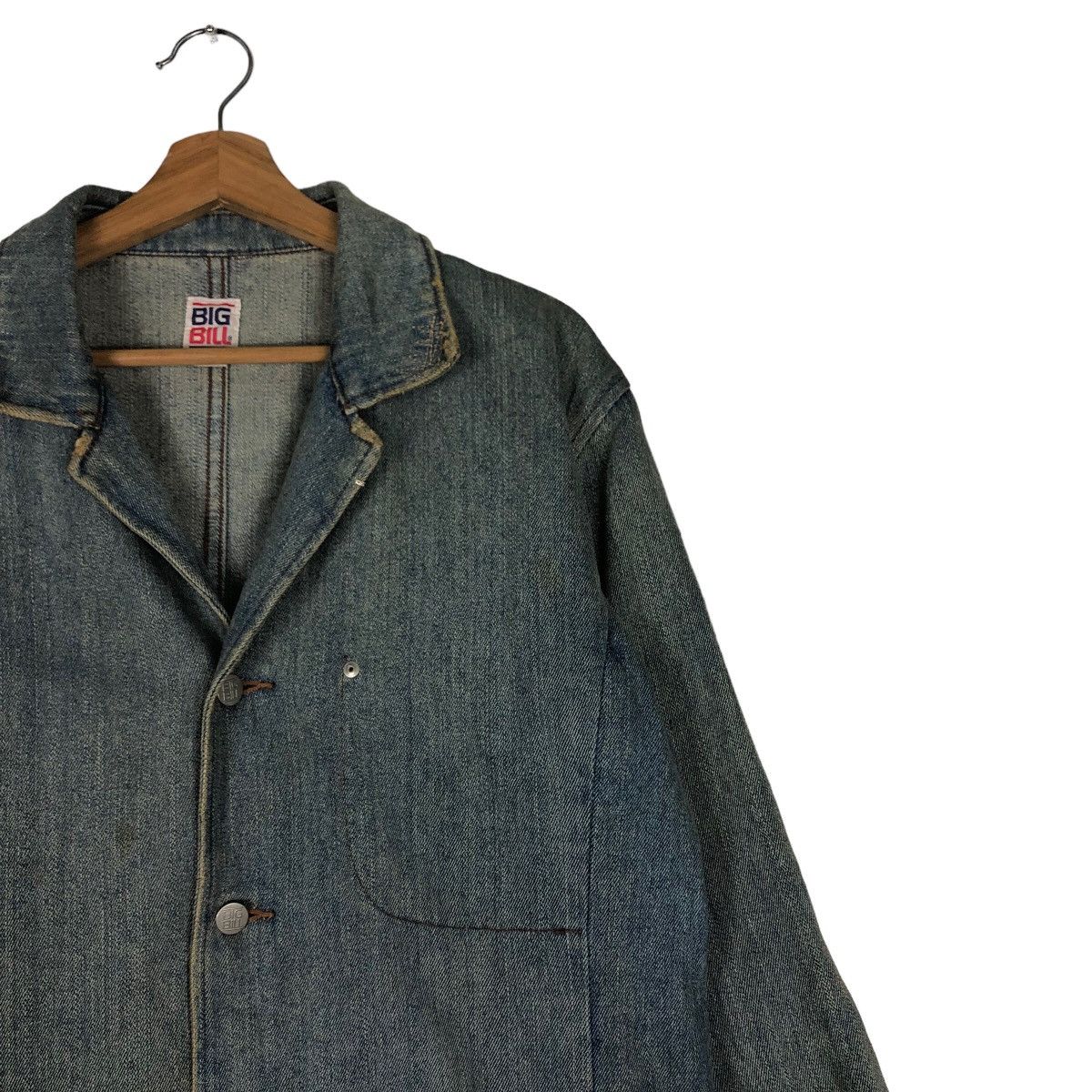 Japanese Brand 🔥Vtg Denim Worker Union Made Big Bill Biker Detroit Pocket Size US M / EU 48-50 / 2 - 6 Thumbnail