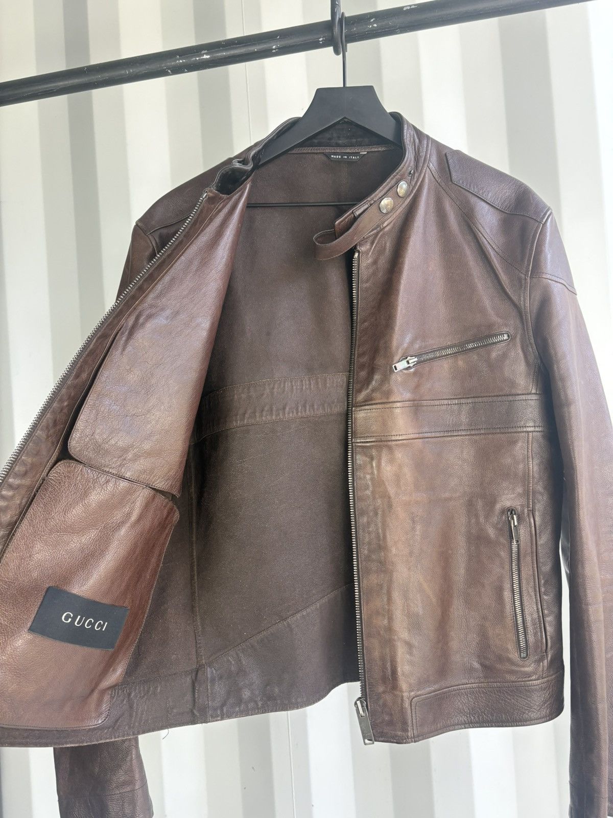 Gucci Leather Moto Jacket Gucci Tom Ford Era Size US XL / EU 56 / 4 - 5 Thumbnail