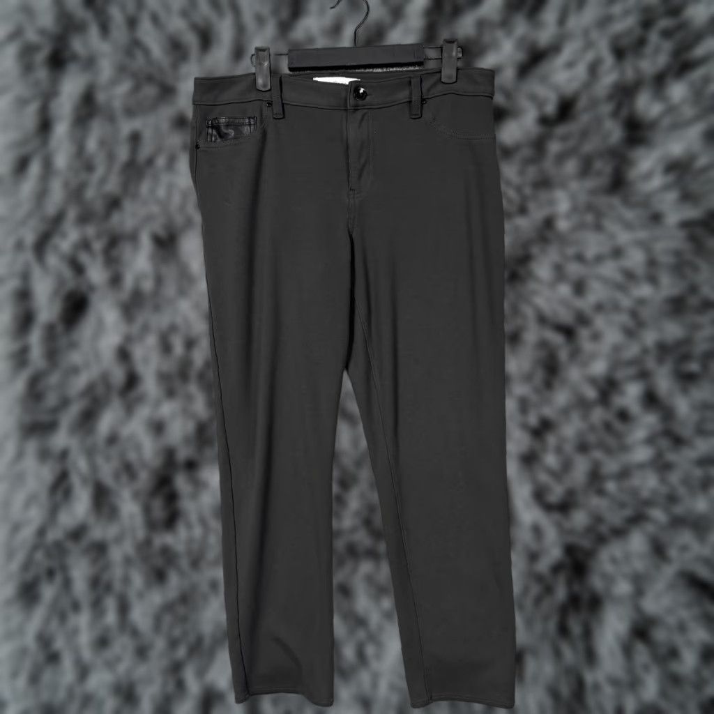 Calvin Klein Calvin Klein & Co Pants Womens 14 Gray Ponte Jegging Skinny Office Chic Slit Front Flat Front Pockets Stretch Size 36" / US 14 / IT 50 - 1 Thumbnail