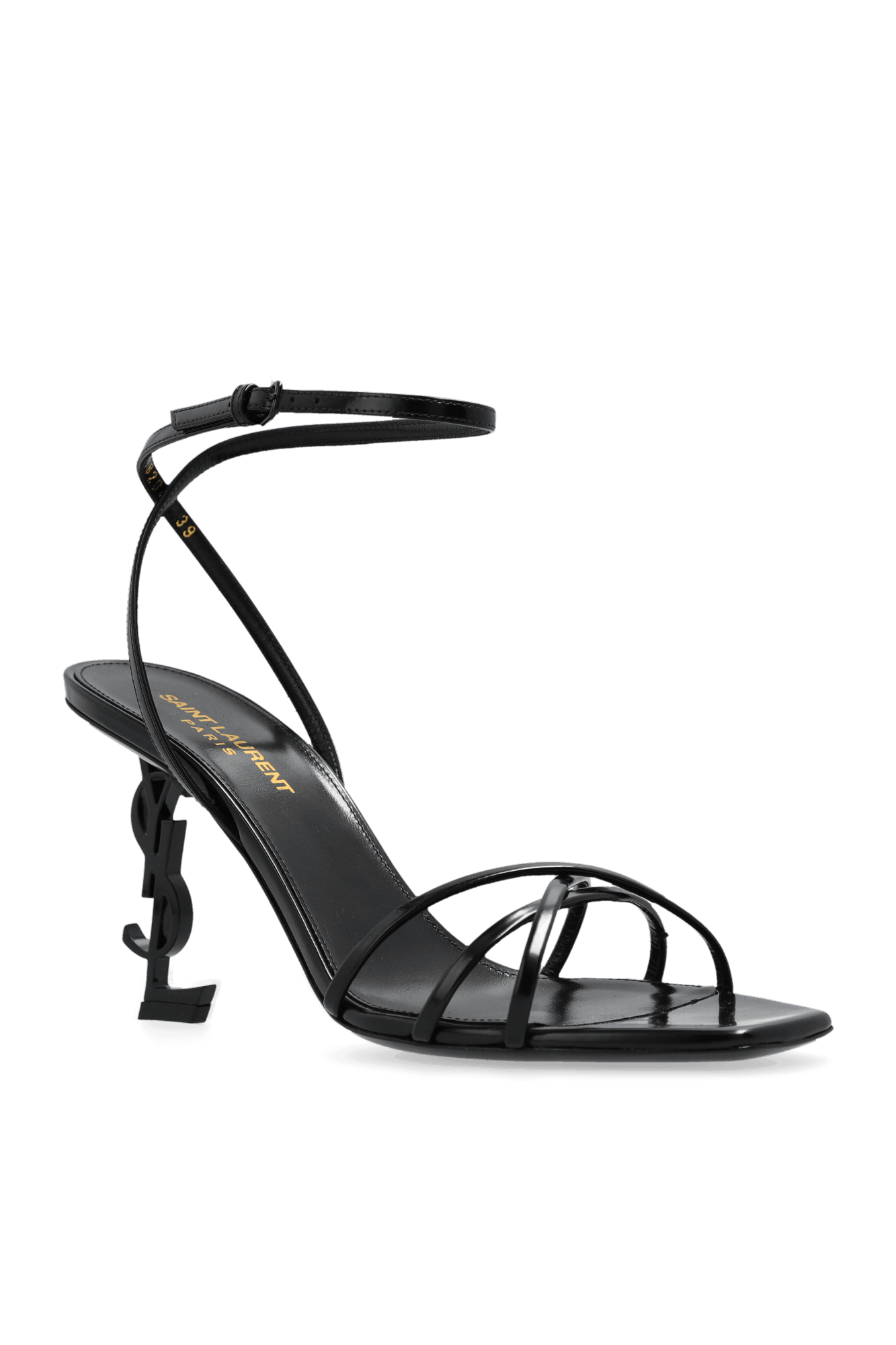 Saint Laurent Paris Opyum 85 YSL Logo Heel Pump Ankle Strap Strappy Sandal 39.5 Size US 9.5 / IT 39.5 - 5 Thumbnail