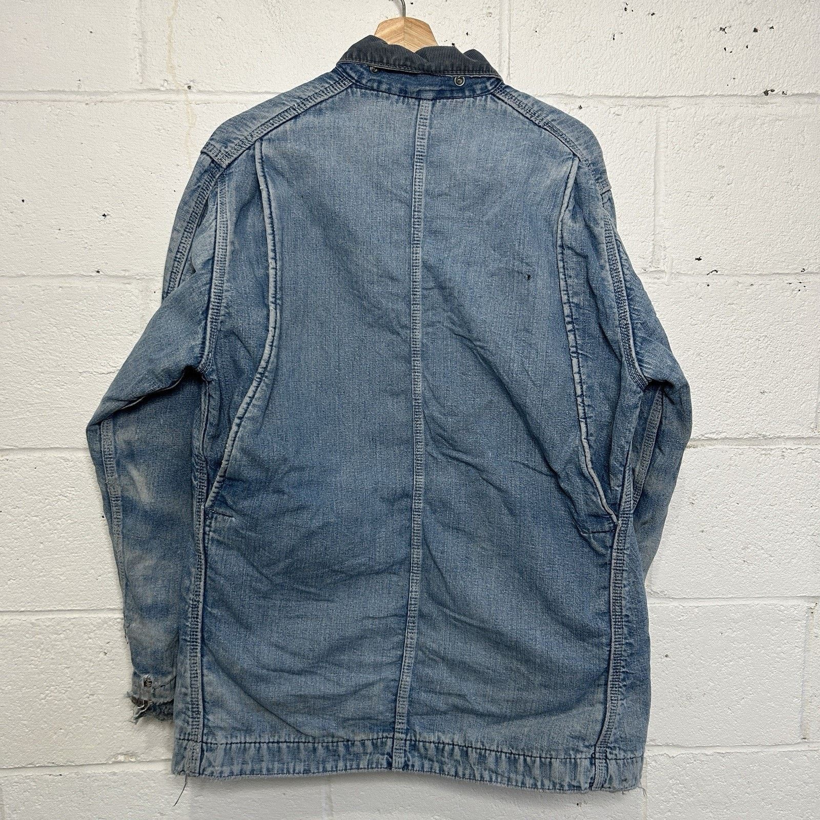 Carhartt Thrashed Vintage Carhartt Blanket-Lined Chore Coat “Denim” Size US L / EU 52-54 / 3 - 2 Thumbnail