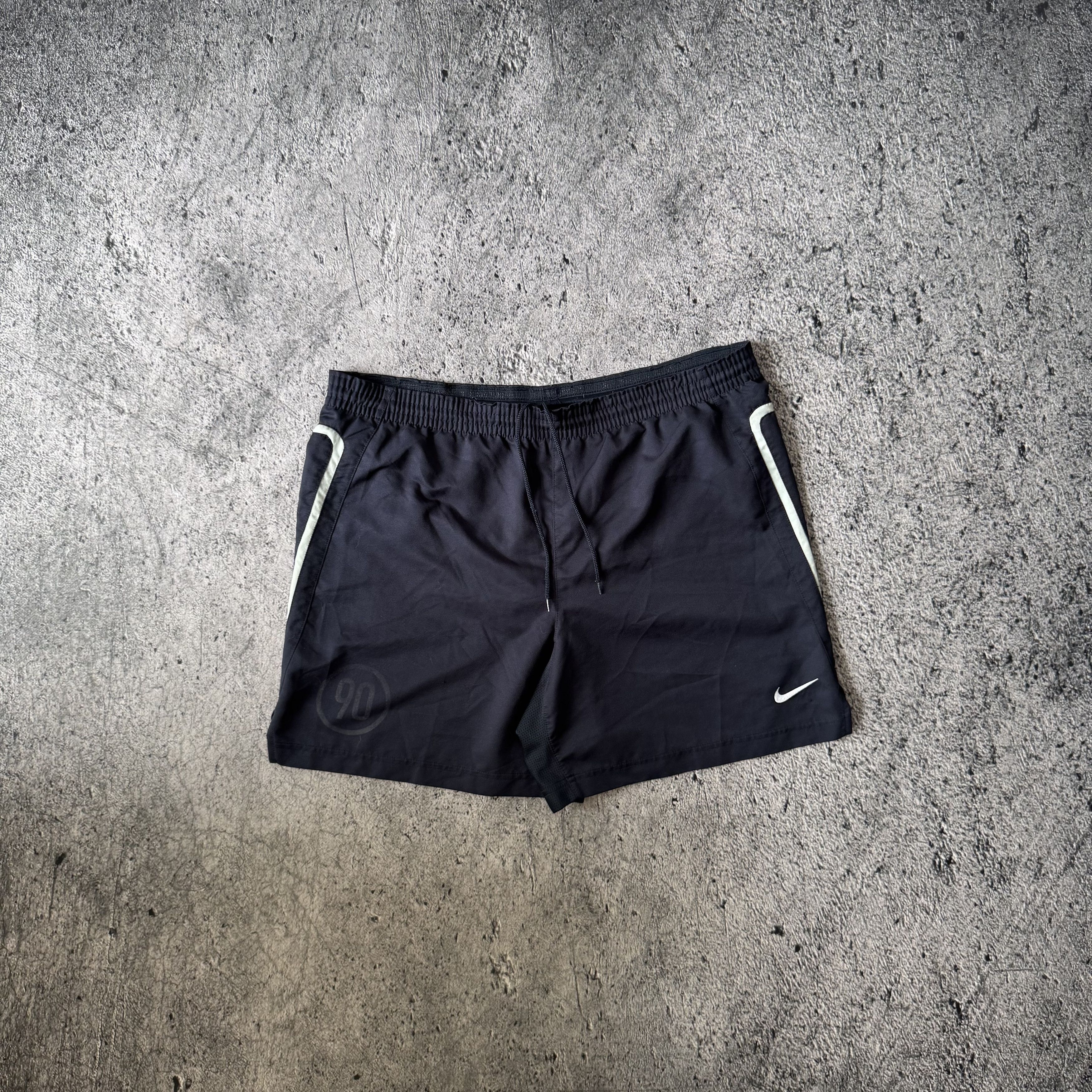 Nike Vintage T90 Nike VTG Shorts Nylon Swoosh Logo Drill Y2k Size US 34 / EU 50 - 1 Thumbnail