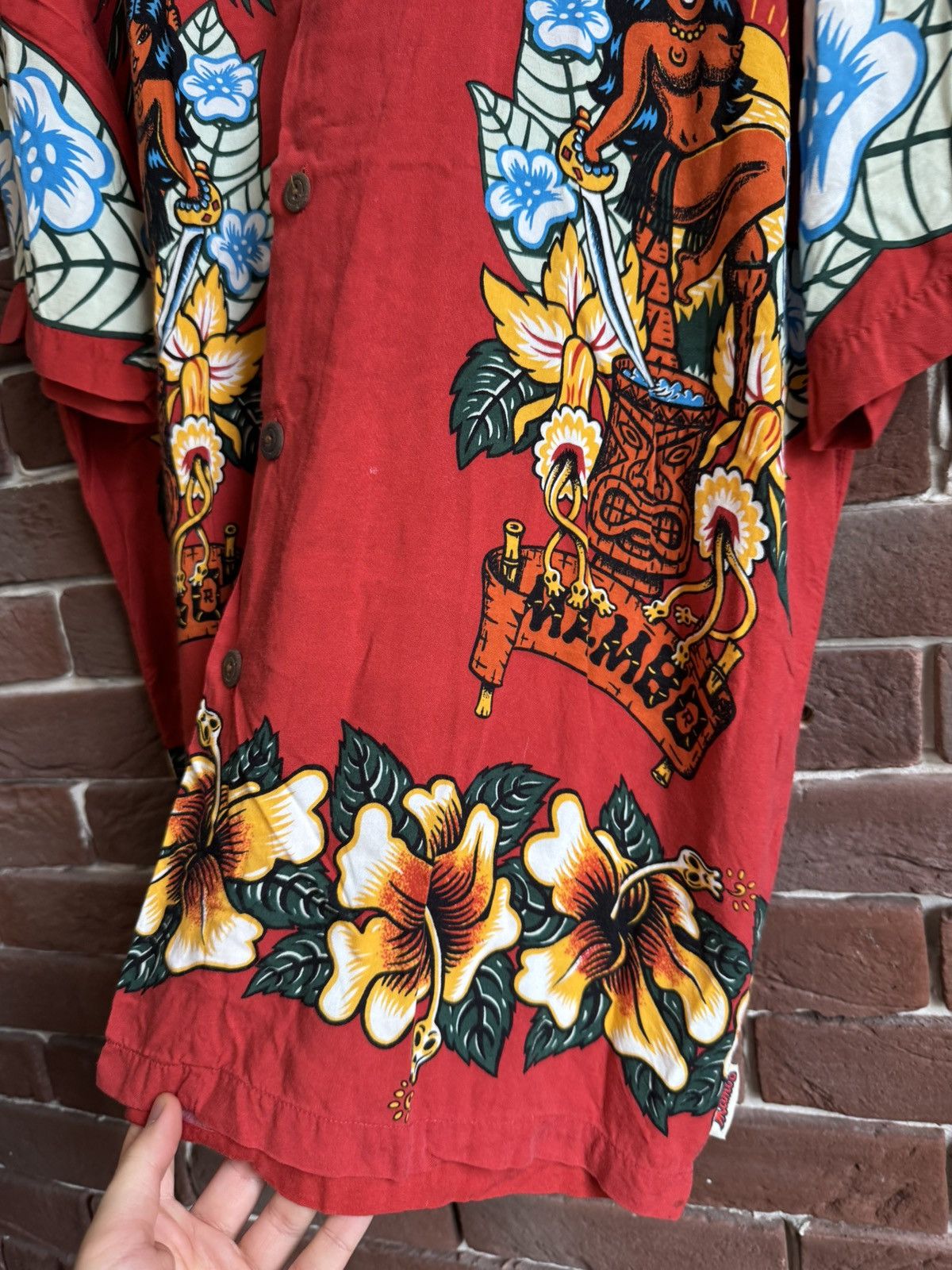 Mambo Vintage 90s MAMBO Shirt Traditional Tattoo Australia Hawaii Size US S / EU 44-46 / 1 - 7 Thumbnail