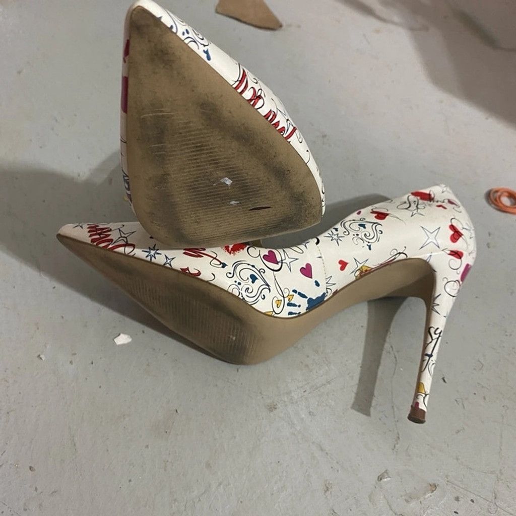 Steve Madden Women's Steve Madden Heels, White Multi, Size 8.5 Size US 8.5 / IT 38.5 - 7 Thumbnail