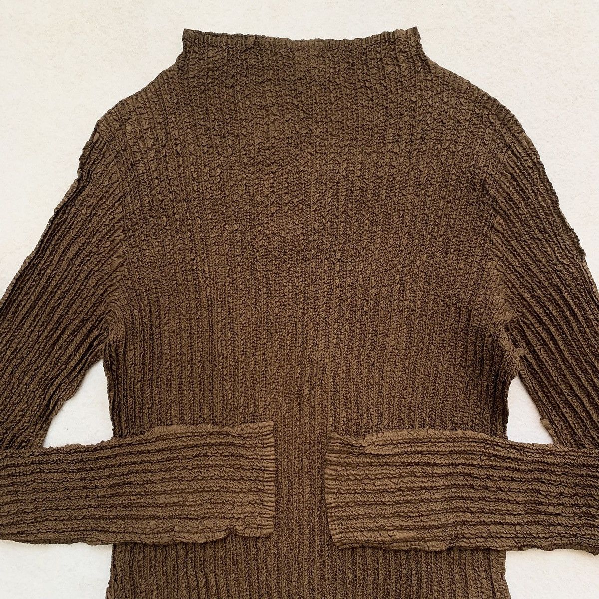 Other Peplum By Yoshiki Hishinuma Crinkled Pleated Long Sleeve Top Size M / US 6-8 / IT 42-44 - 4 Thumbnail