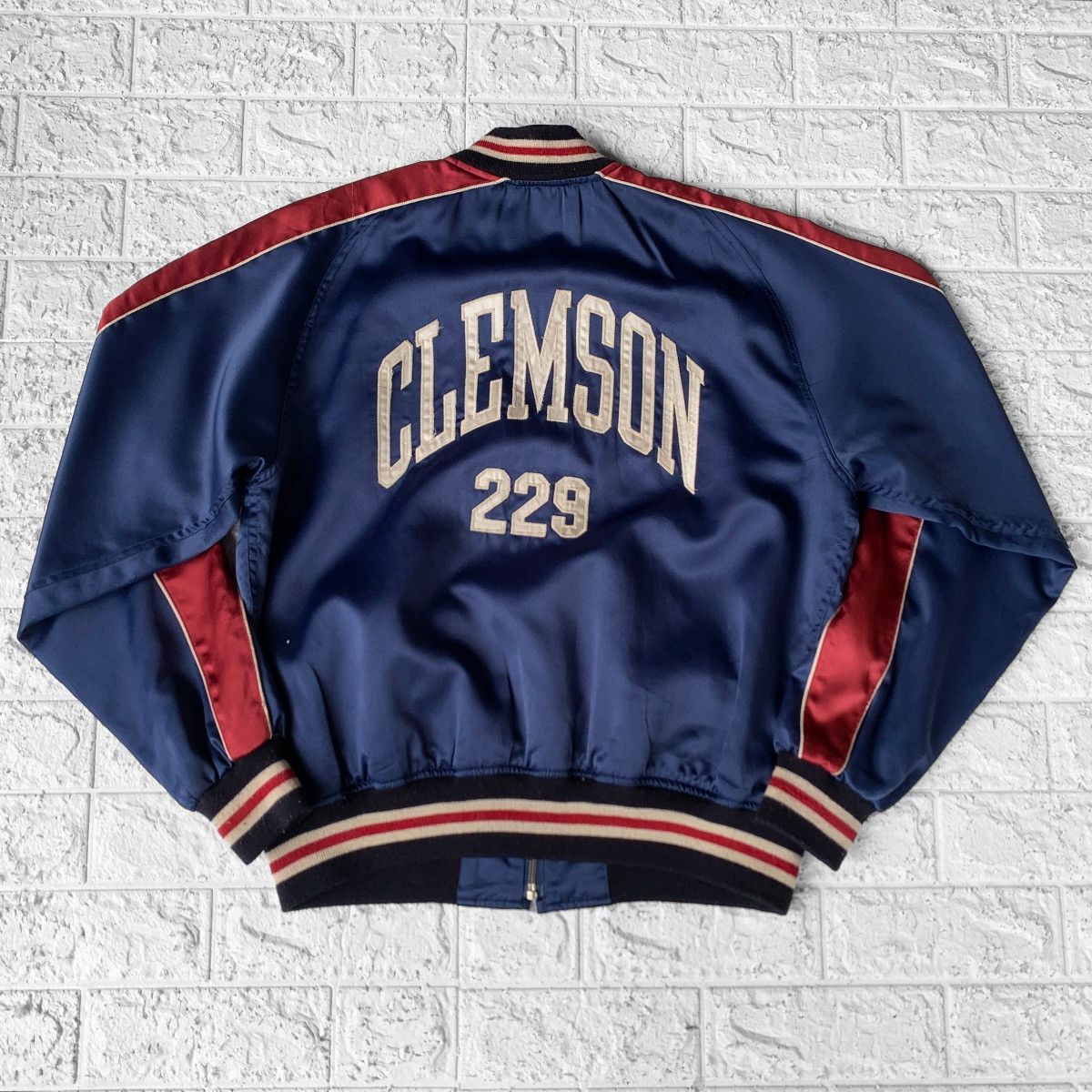 Sugar Cane VINTAGE STYLE EYES SUGAR CANES CLEMSON NYLON BOMBER JACKET Size US M / EU 48-50 / 2 - 5 Thumbnail