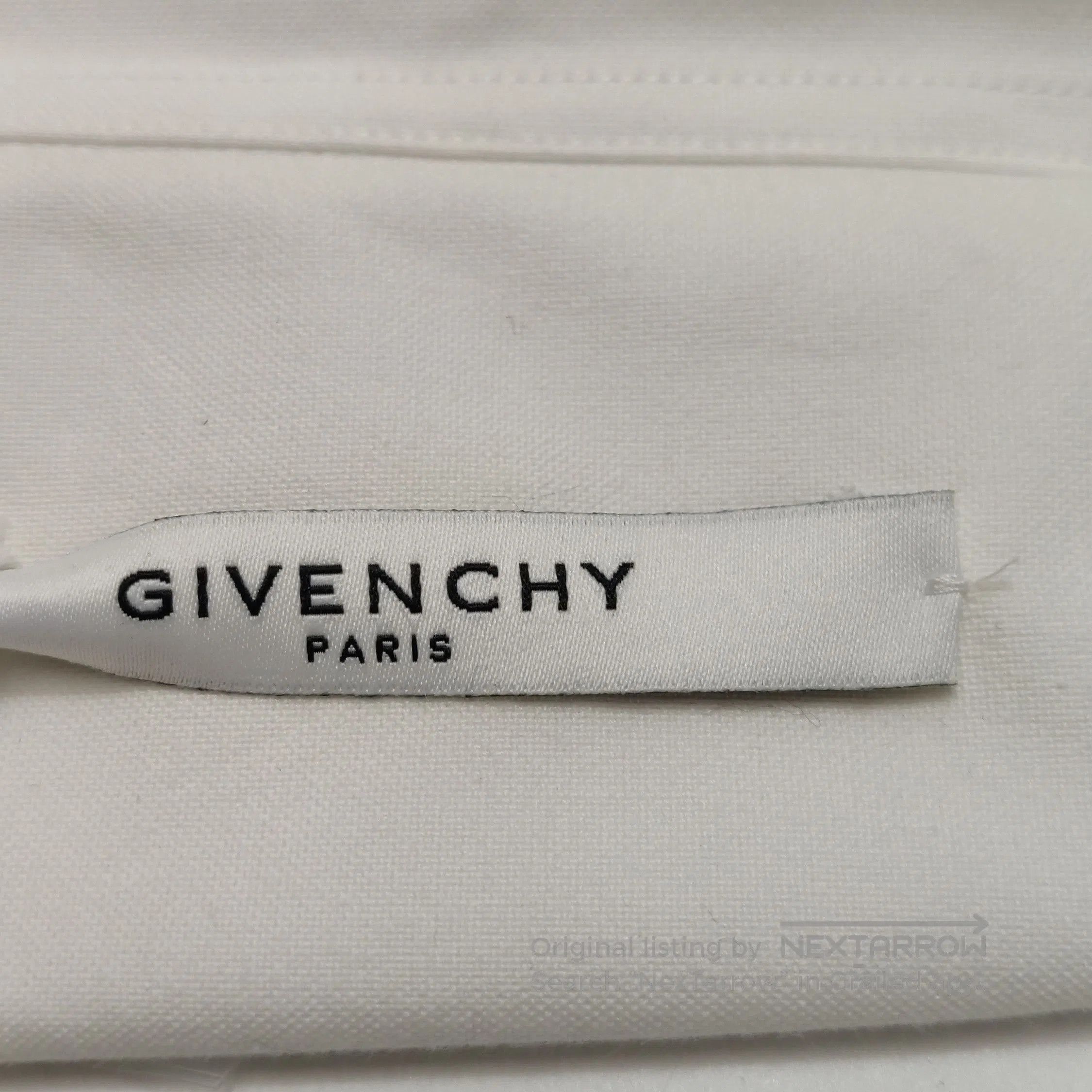 Givenchy Givenchy Cotton Logo Embroidered Collared Shirt. Size US L / EU 52-54 / 3 - 5 Thumbnail