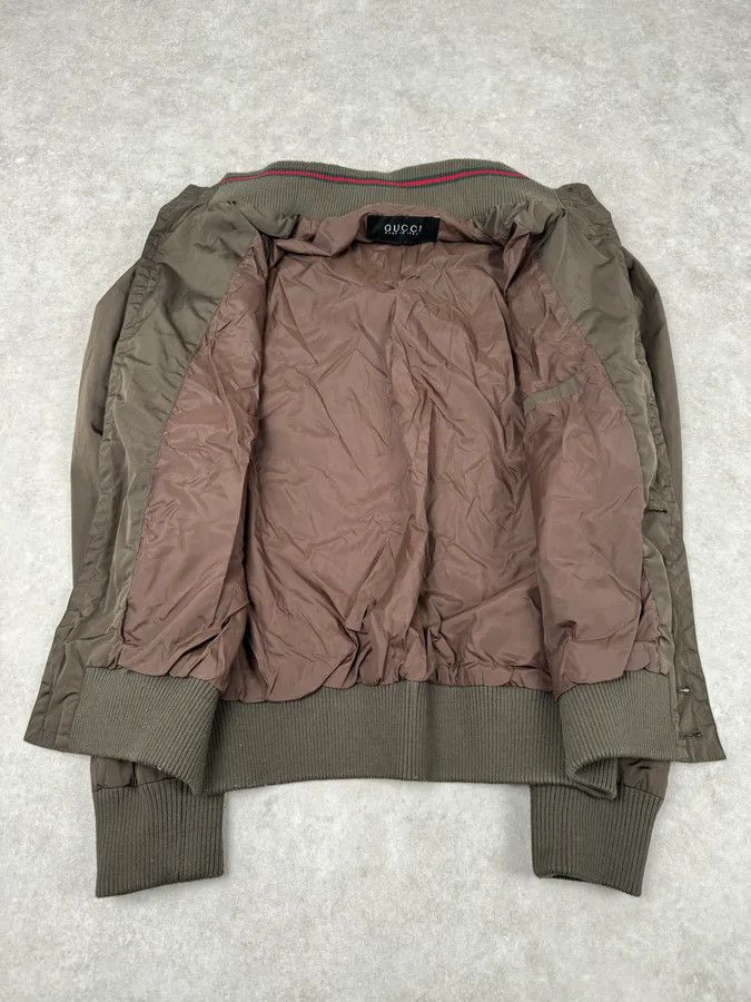 Gucci AW2009 Gucci Madonna Olive Green Nylon Jacket Size US M / EU 48-50 / 2 - 7 Thumbnail