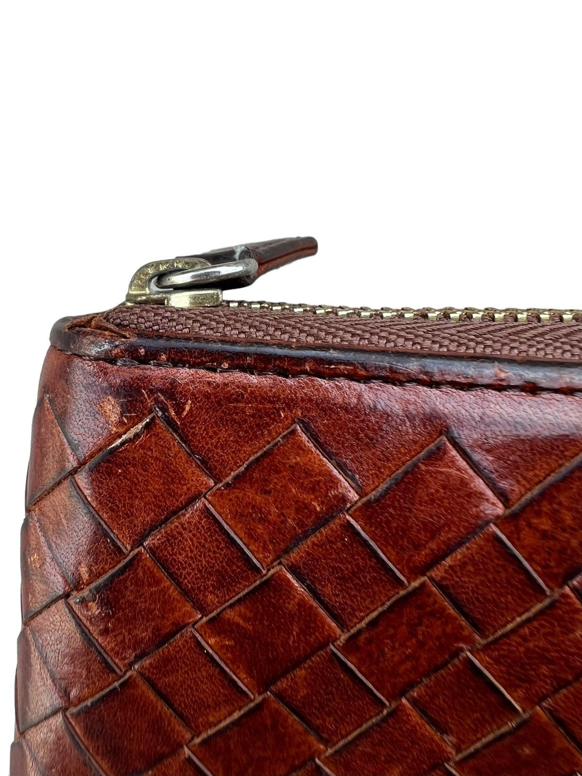 Leather RARE! Patina Woven Leather Cocomeister Wallet Purse Size ONE SIZE - 15 Thumbnail