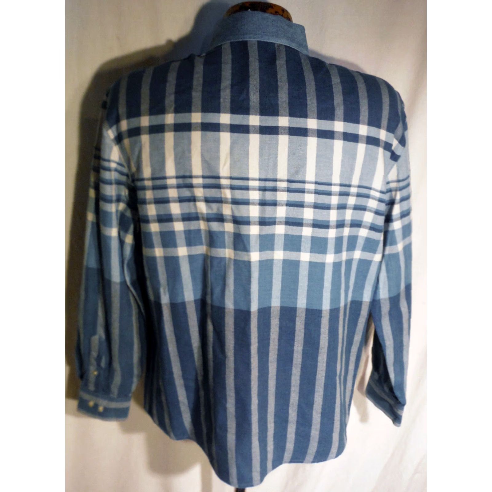 Wrangler MENS TWENTY X WRANGLER Western Shirt Striped Cotton Long Sleeve Adult M White/Blue Pink Rockabilry SZ M Size US M / EU 48-50 / 2 - 3 Thumbnail