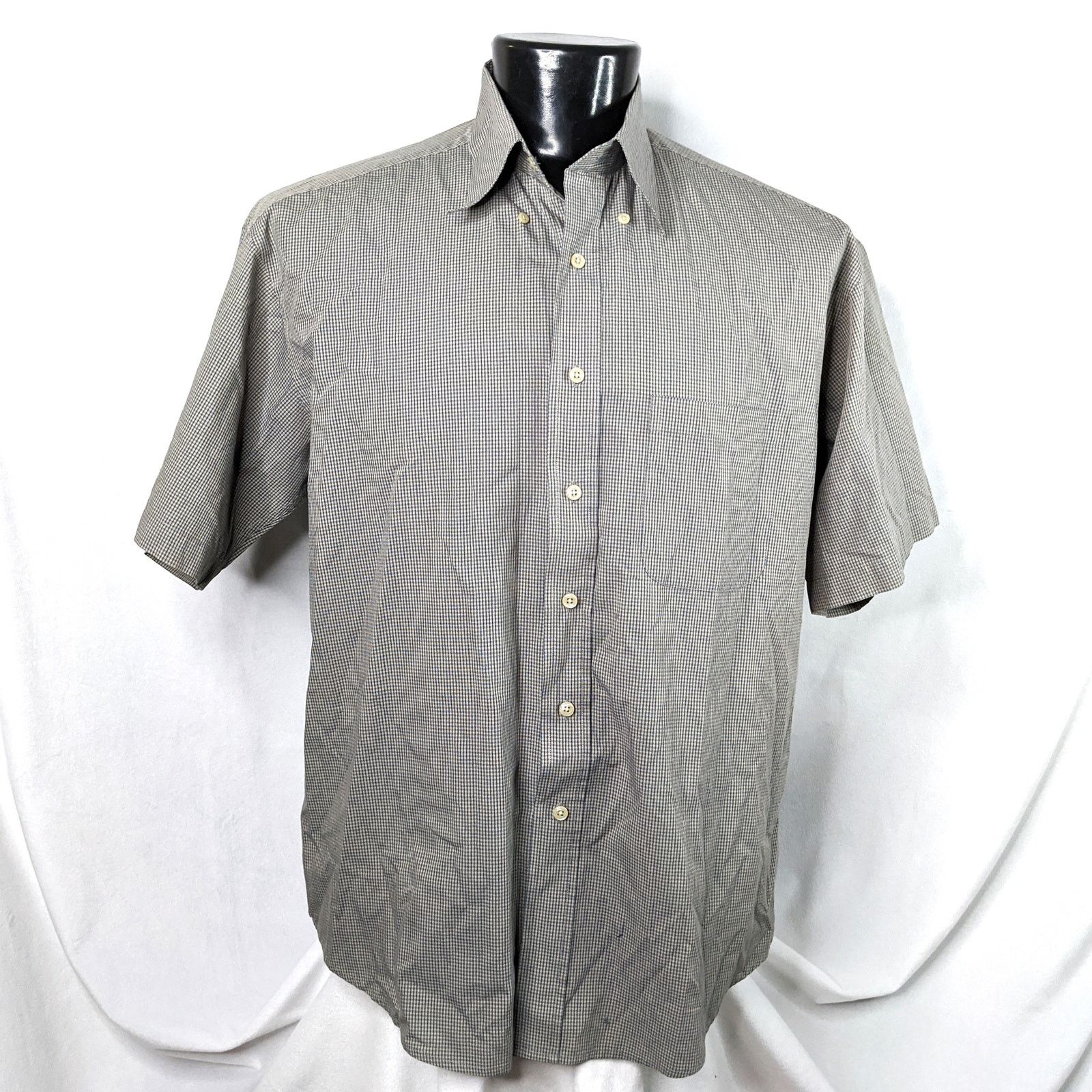 Bill Blass Bill Blass Men's Classic Fit Button Up Shirt Large Gray Size US L / EU 52-54 / 3 - 1 Thumbnail