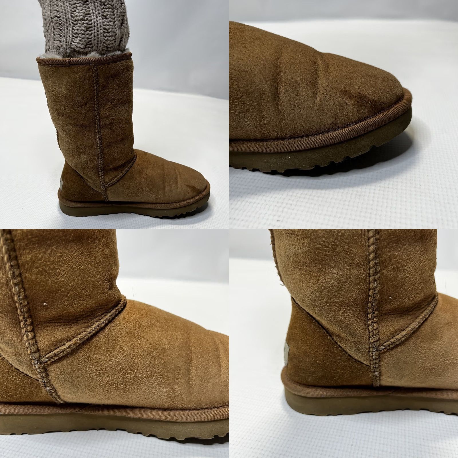 Ugg UGG Australia Women Tularosa Route Detachable Knit Collar Boots Chestnut Brown Size 7 Suede Sheepskin Lined Mid-Calf Boots Size US 7 / IT 37 - 10 Thumbnail