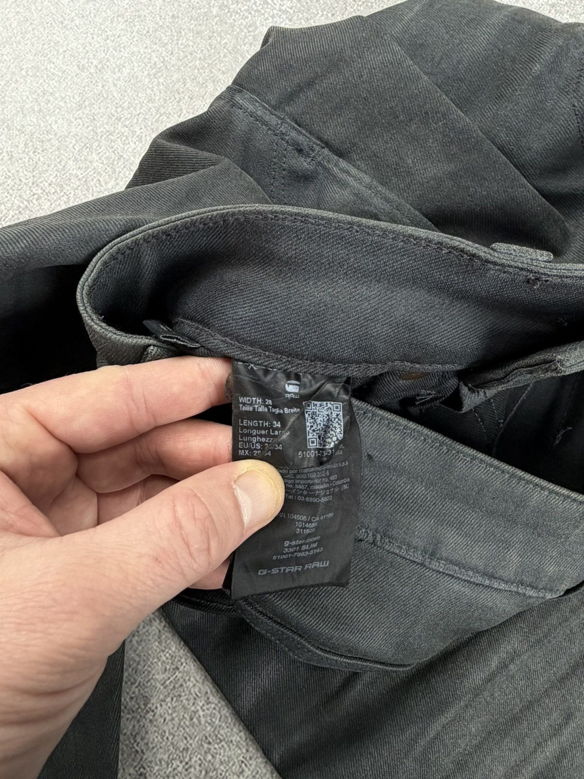 G-Star G-Star Raw 3301 Slim Denim Jeans Men’s Size 28x34 Size US 28 / EU 44 - 12 Thumbnail