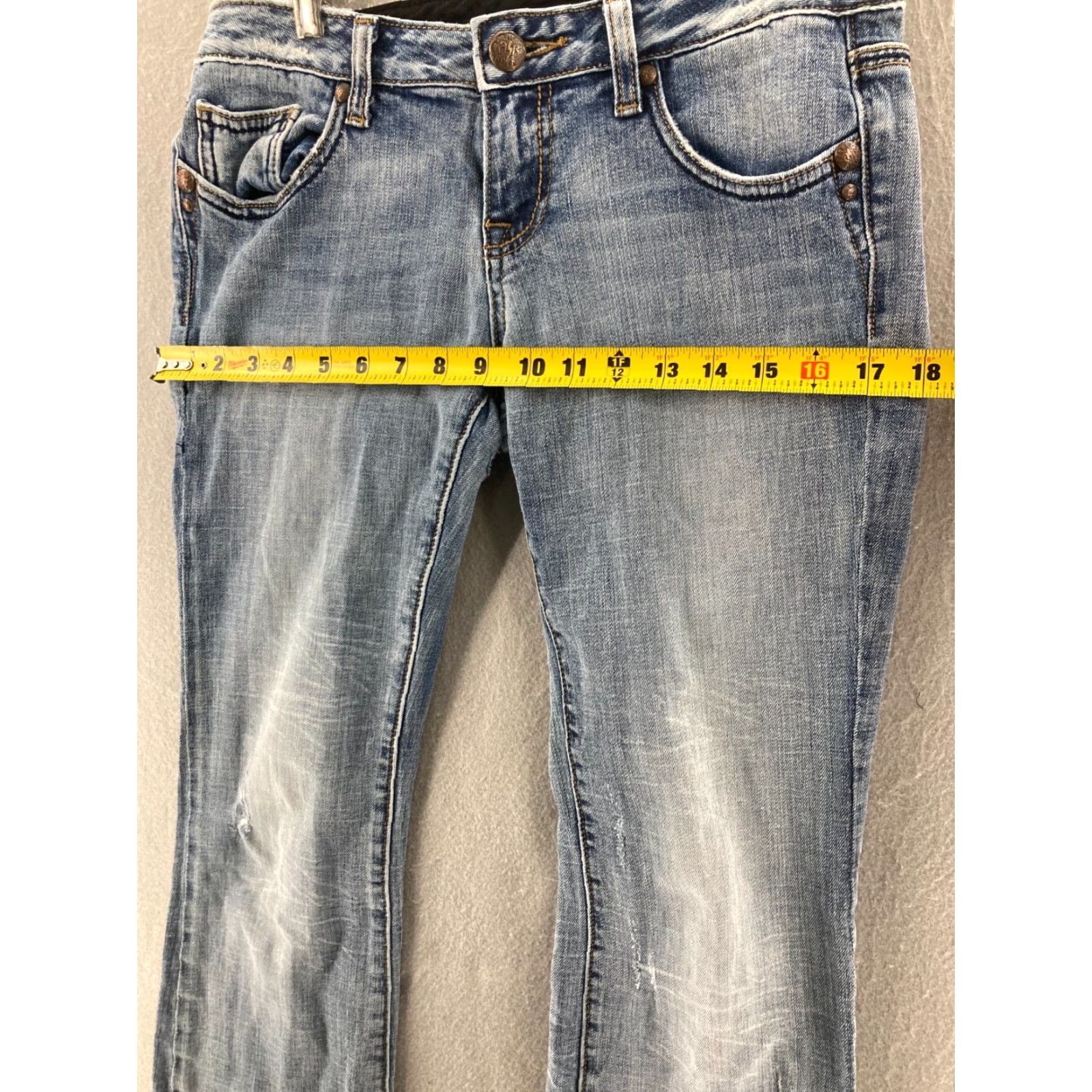 Express Express Rerock Jeans Skinny Low Rise 4 Blue Denim Stretch 5-Pocket Slim Women's Jeans XS to 4? Size 27" / US 4 / IT 40 - 3 Thumbnail