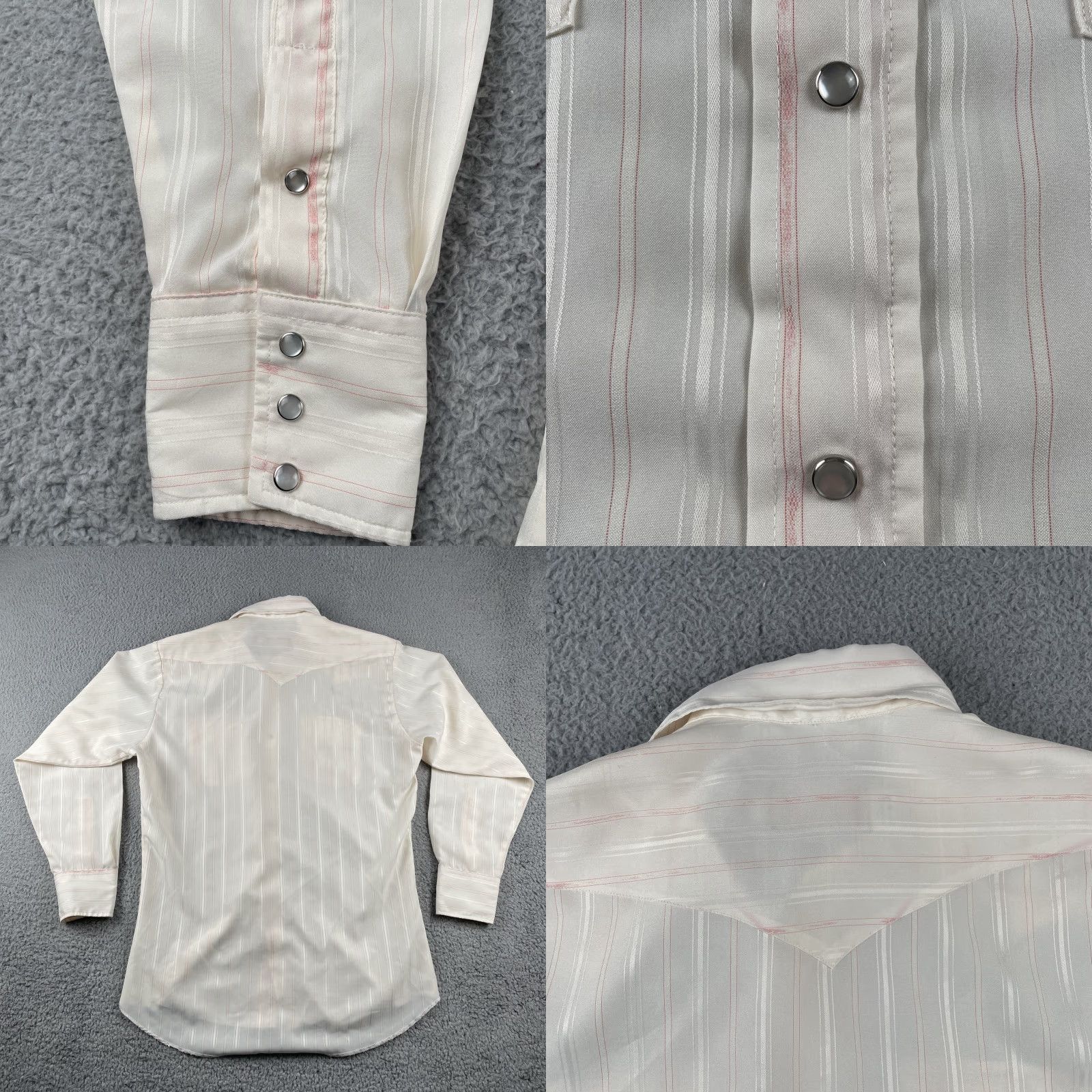 Vintage VINTAGE Panhandle Slim Pearl Snap Long Sleeve Button Up Shirt USA XL White Slimming Regular Mens Size US XL / EU 56 / 4 - 9 Thumbnail