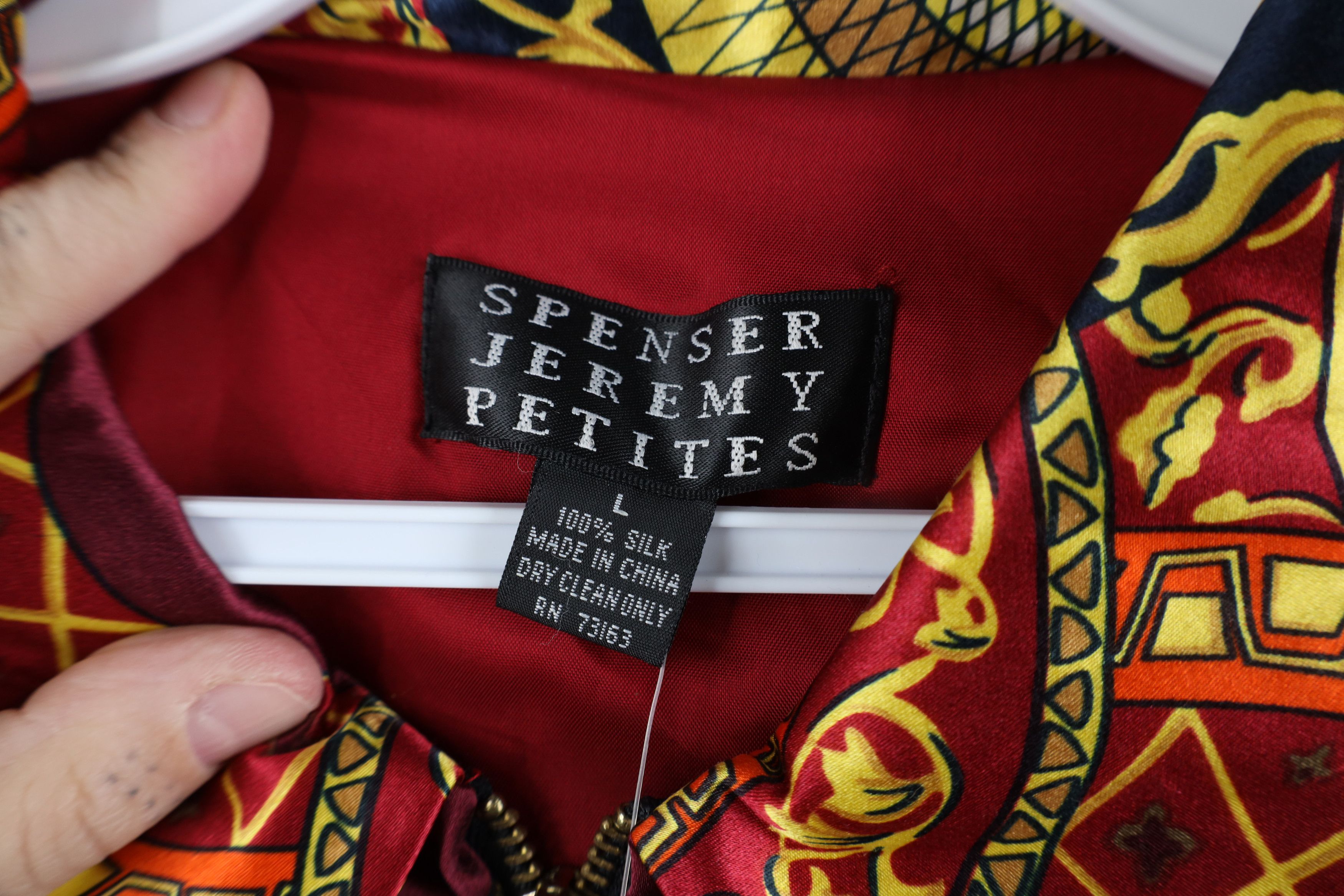 Vintage Deadstock Vintage 90s Streetwear Geometric Zip Bomber Jacket Size L / US 10 / IT 46 - 5 Thumbnail