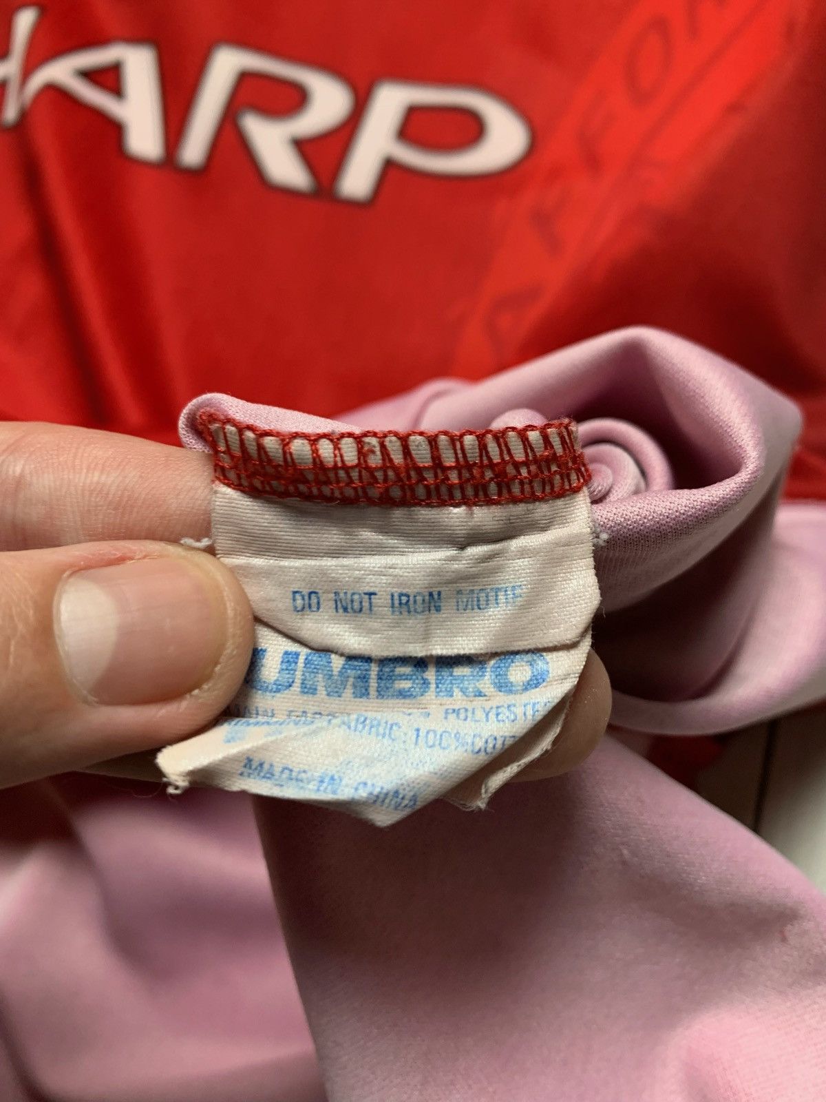 Umbro × Vintage Vintage Umbro Manchester United soccer jersey red logo XL Size US XL / EU 56 / 4 - 5 Thumbnail