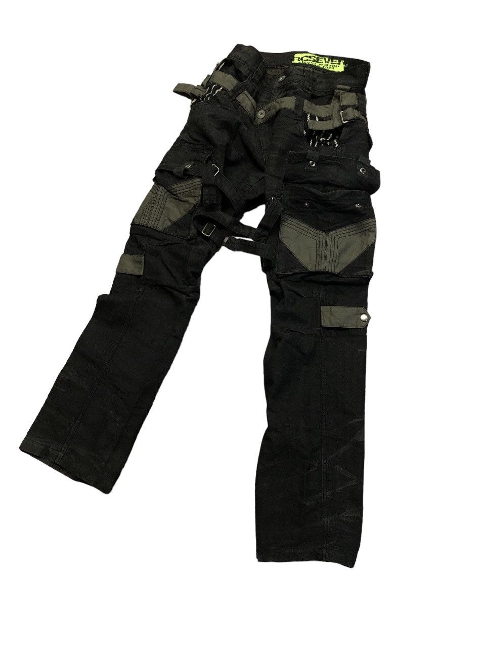 If Six Was Nine × Japanese Brand × Le Grande Bleu (L.G.B.) BLUE INC BONDAGE PANT MULTI POCKET CARGO STYLE DOUBLE WAIST Size US 30 / EU 46 - 9 Thumbnail