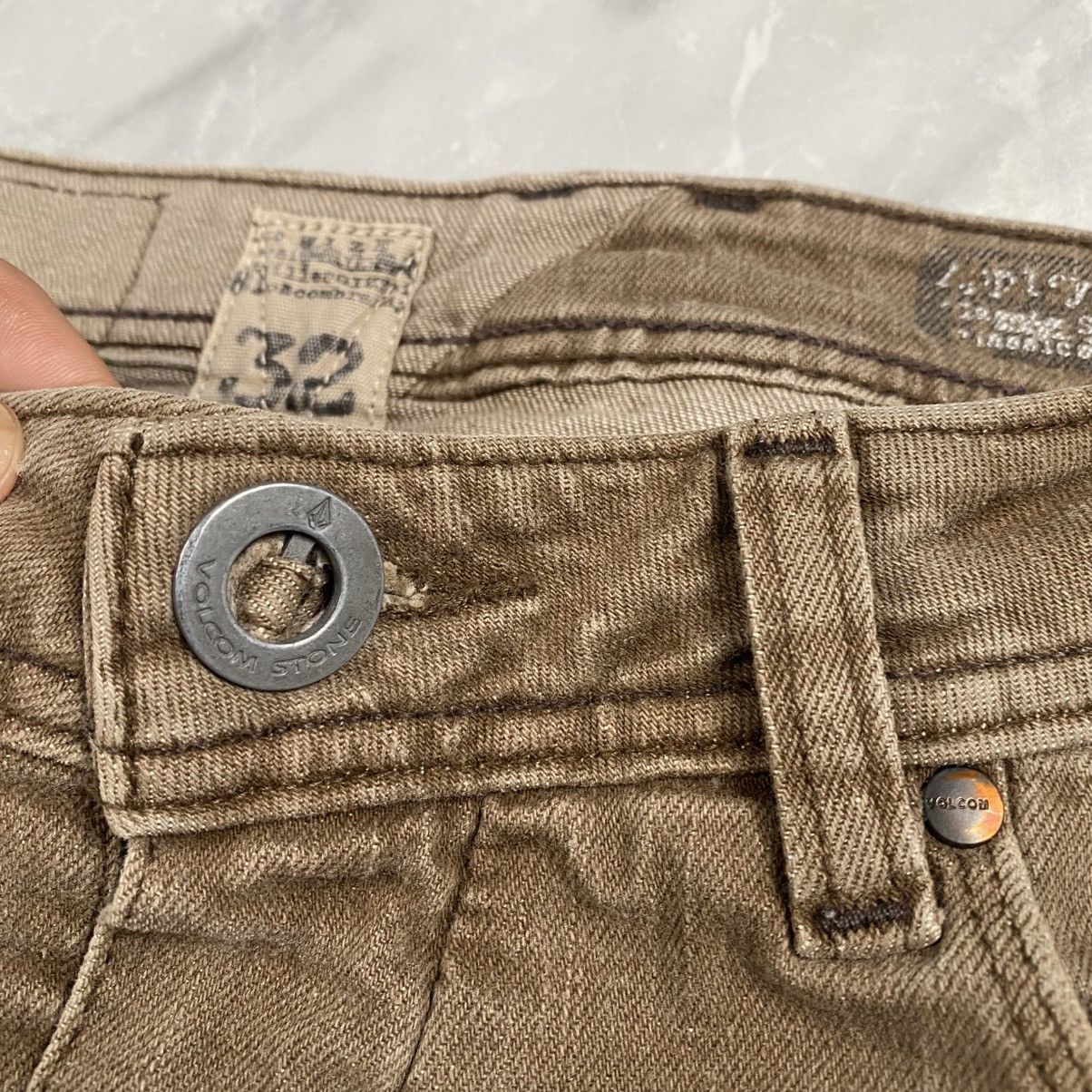 Volcom Rare Vintge y2k Volcom Skateboard Washed Brown Jeans Size US 31 - 10 Thumbnail