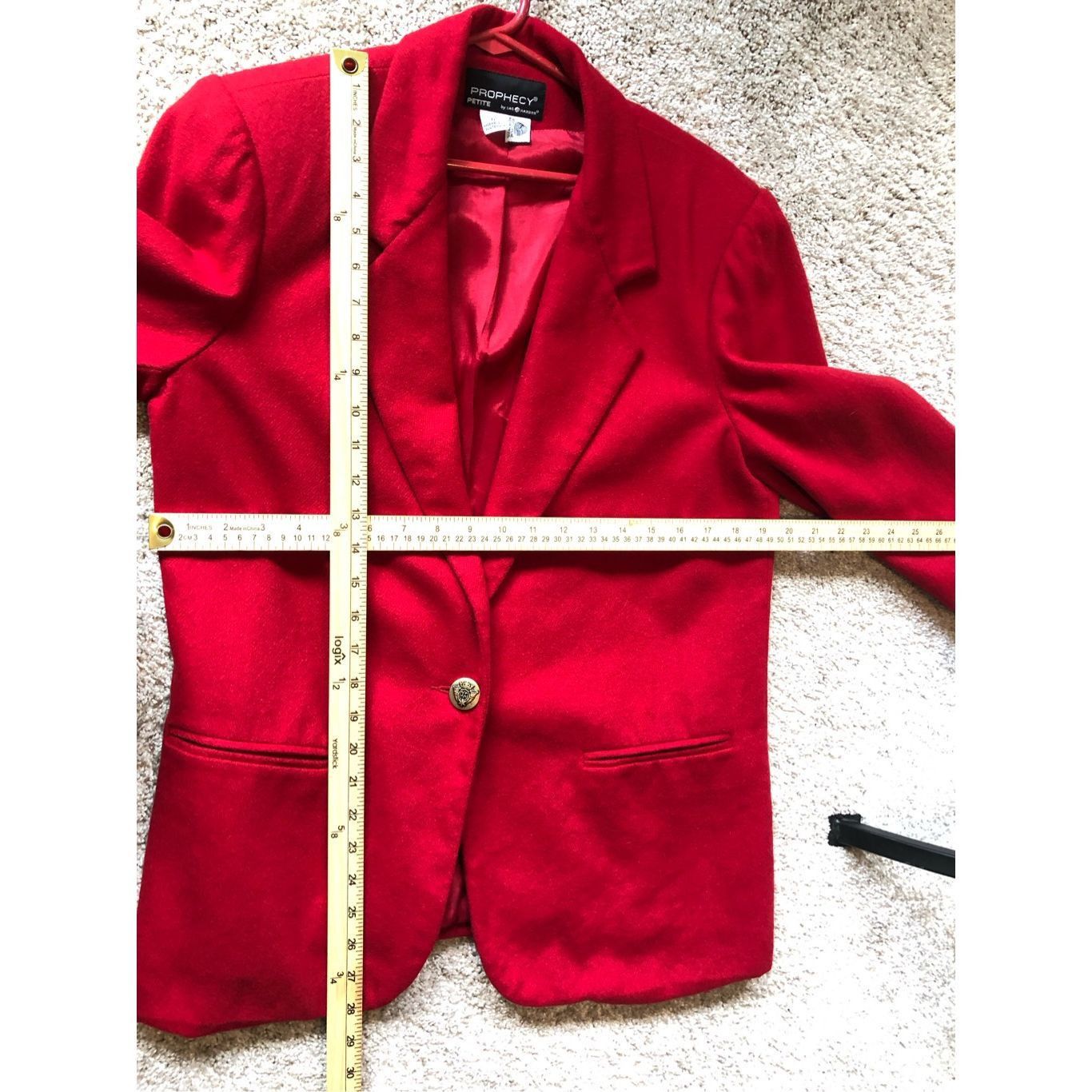 Other Prophecy by Sag Harbor Women’s Red Wool Elegant One Button U Size XL / US 12-14 / IT 48-50 - 7 Thumbnail