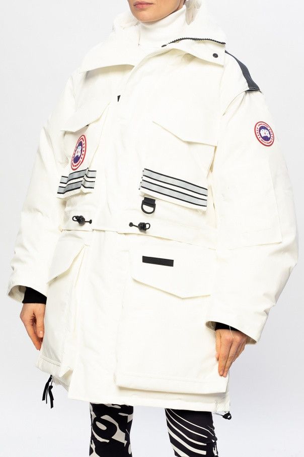 image of Angel Chen x Canada Goose White Snow Mantra Convertible Parka Coat, Women's (Size Medium)