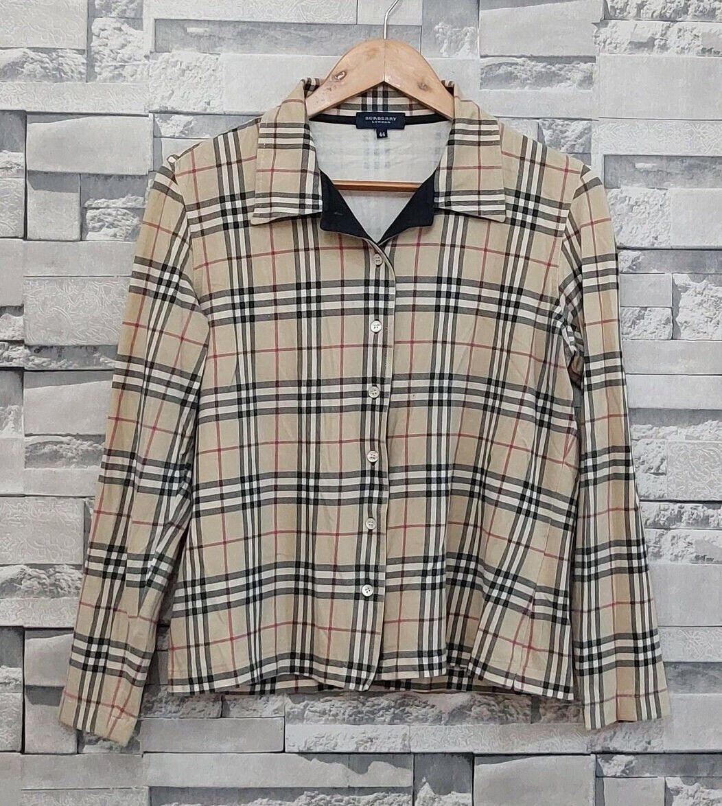 image of Vintage Burberry Damier Shirt - Women Size 44/xl